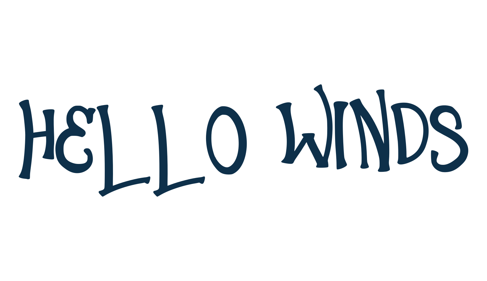 Hello Winds, display market font preview