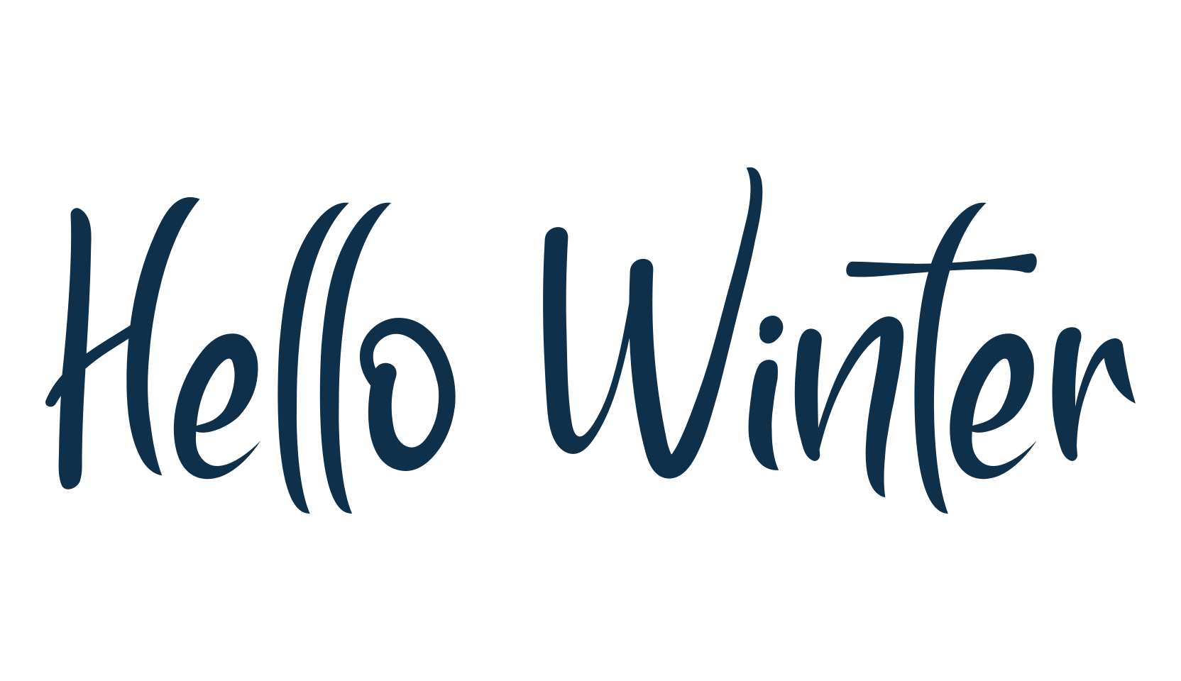 Hello Winter, script handwritten fancy decorative calligraphy font preview