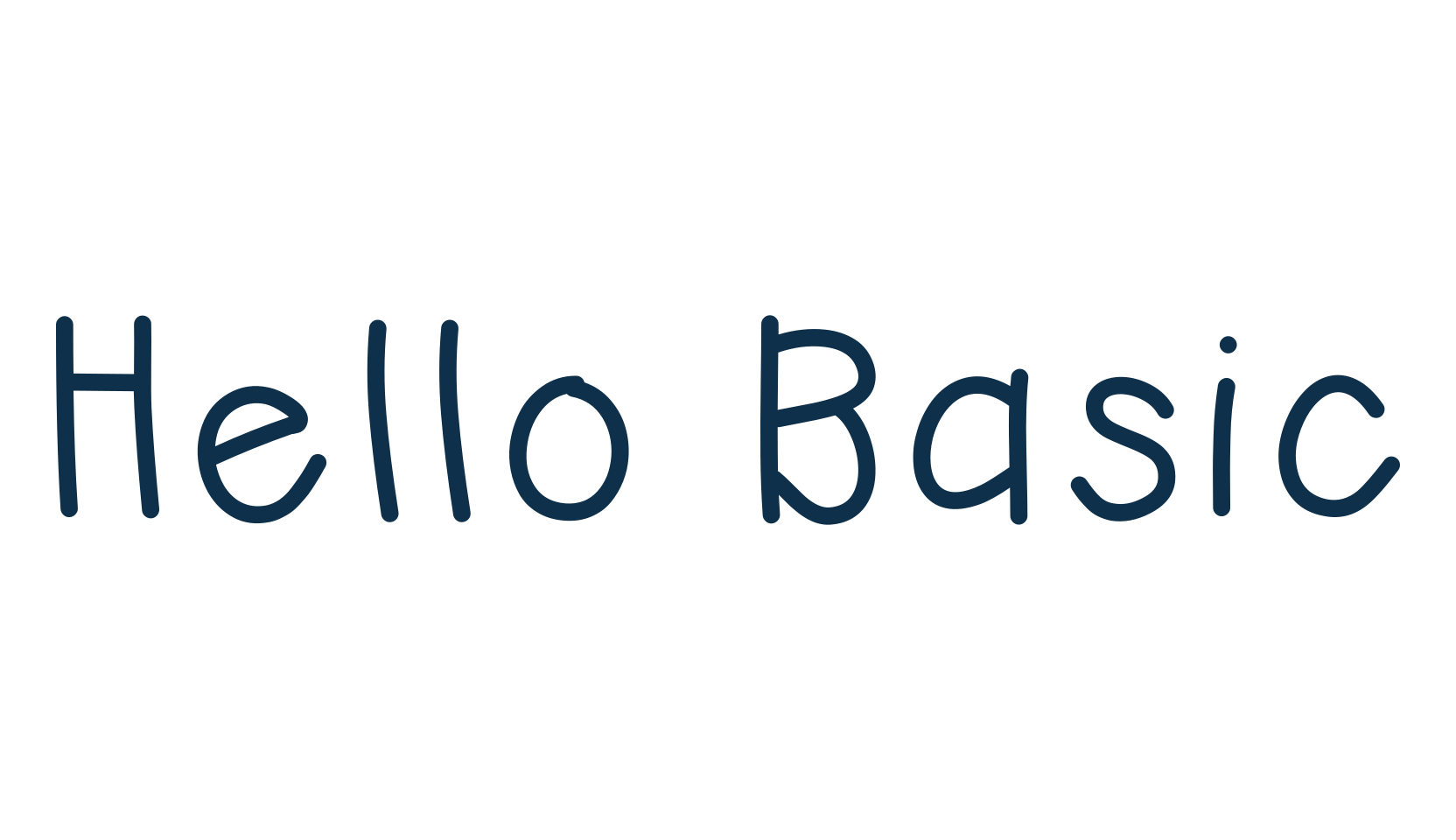 Hello Basic, script handwritten fancy decorative calligraphy font preview