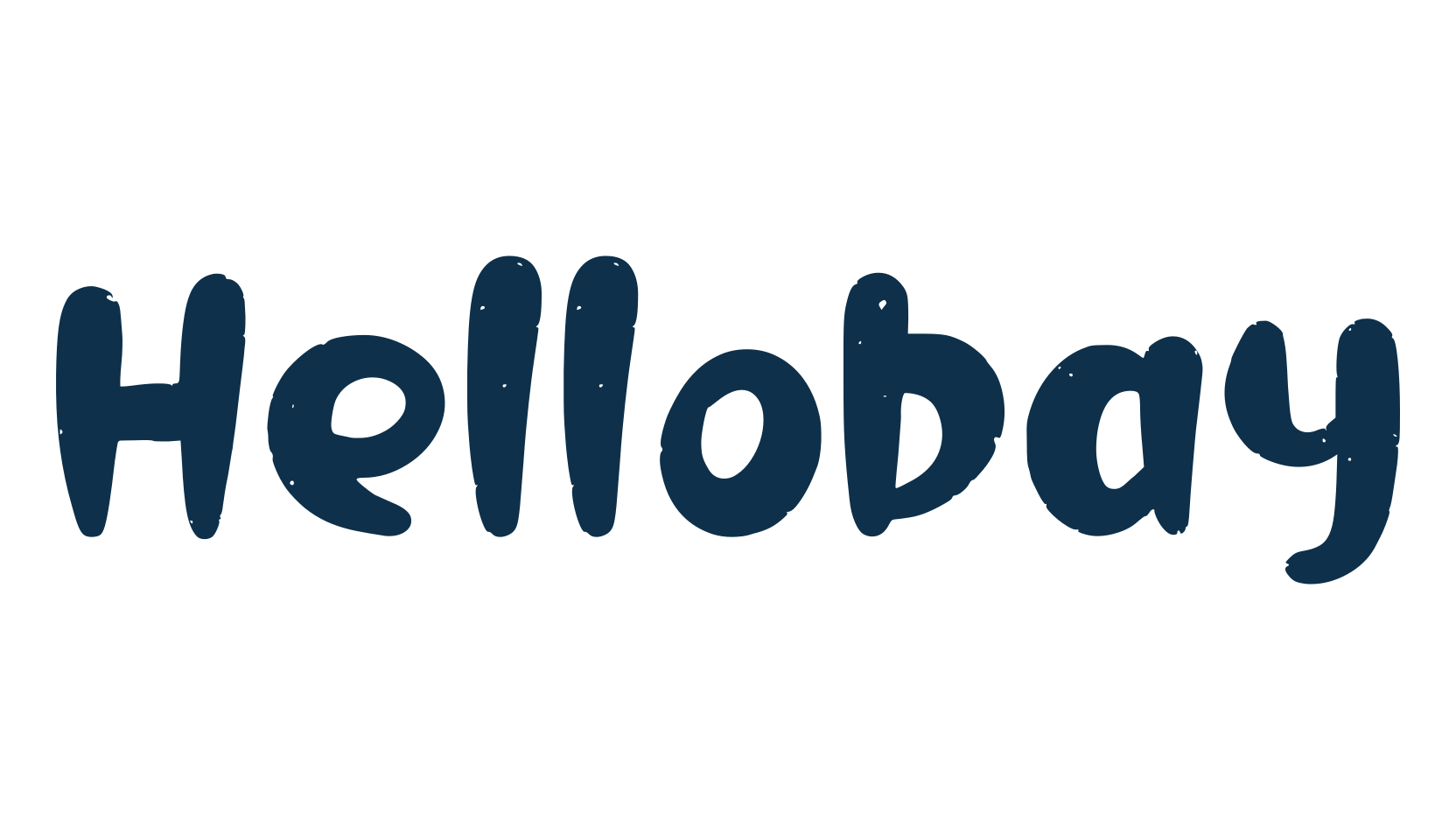 Hellobay, cartoon font preview