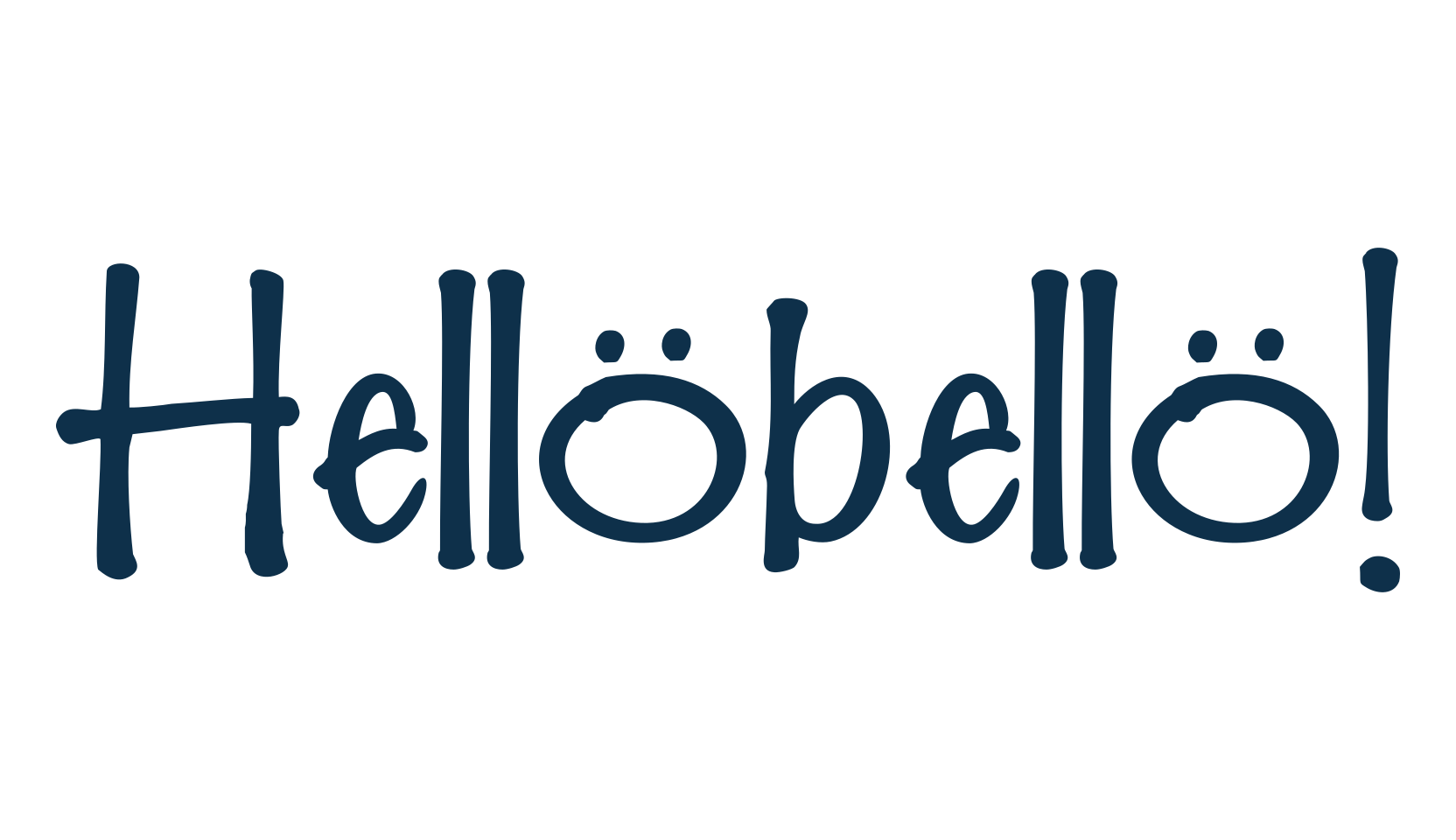 Hellobello!, various font preview