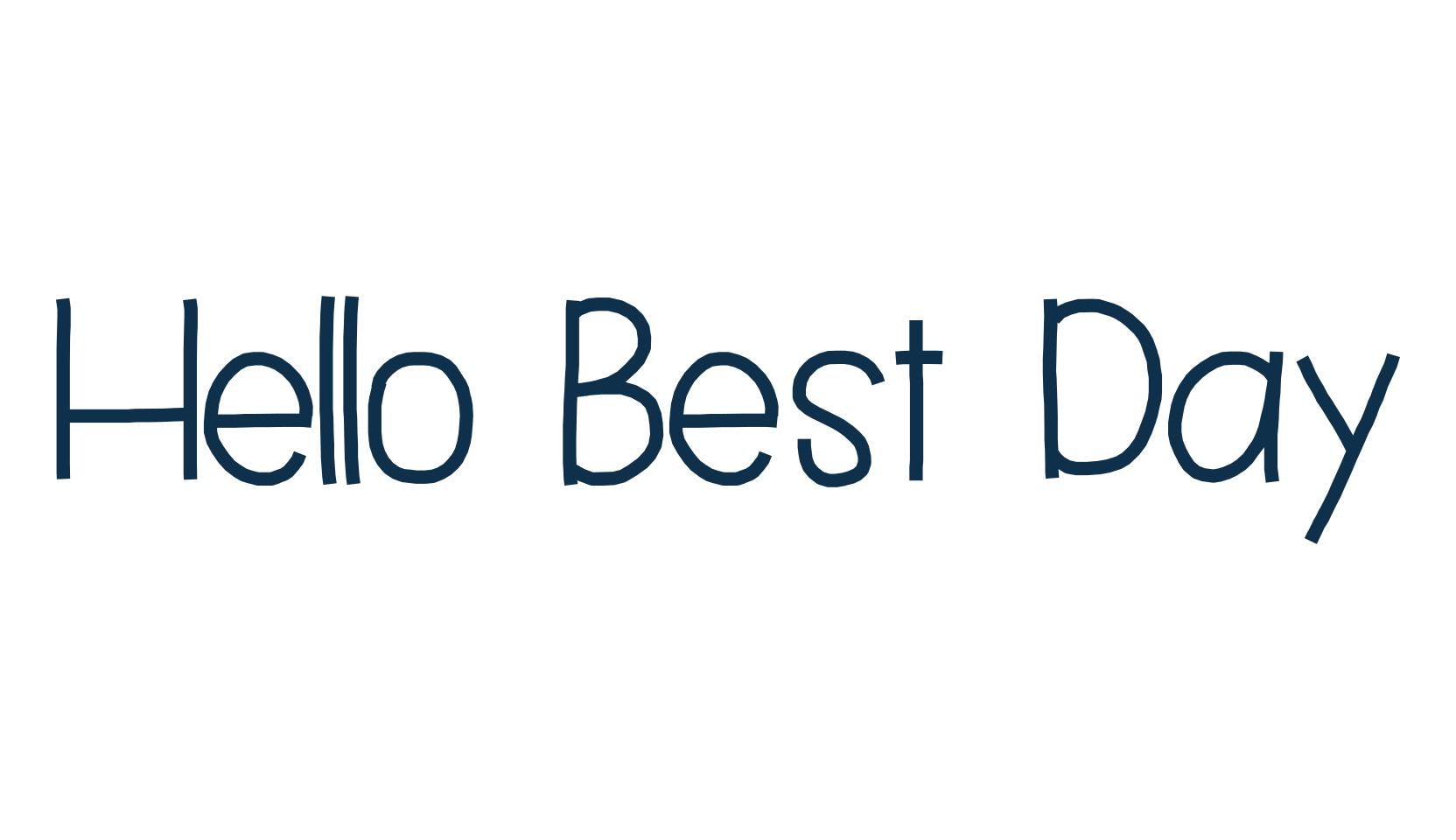 Hello Best Day, script handwritten fancy decorative calligraphy font preview