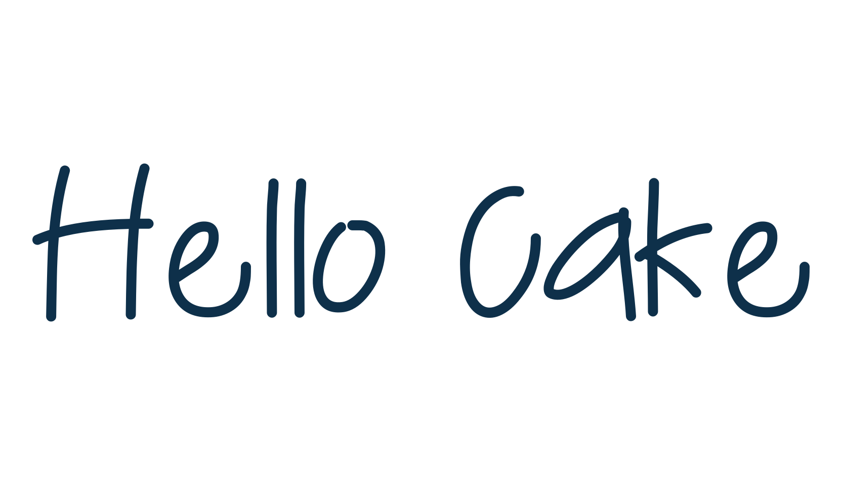 Hello Cake, handwriting font preview