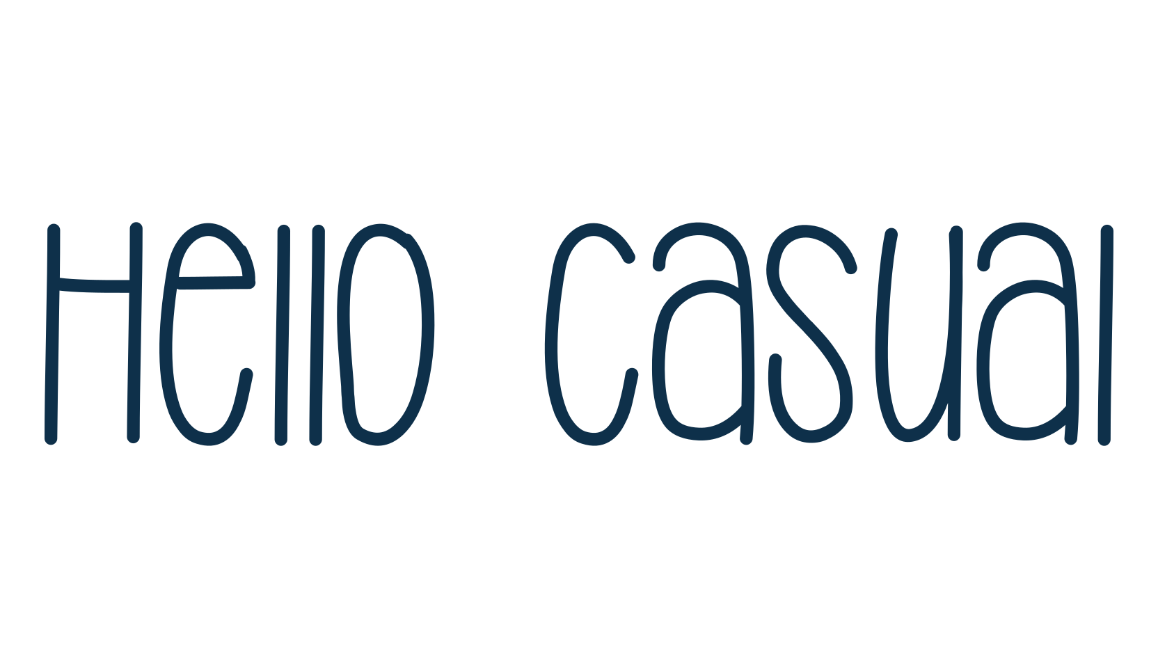 Hello Casual, script handwritten fancy decorative calligraphy font preview
