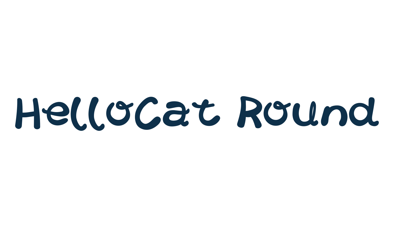 HelloCat Round, curly font preview