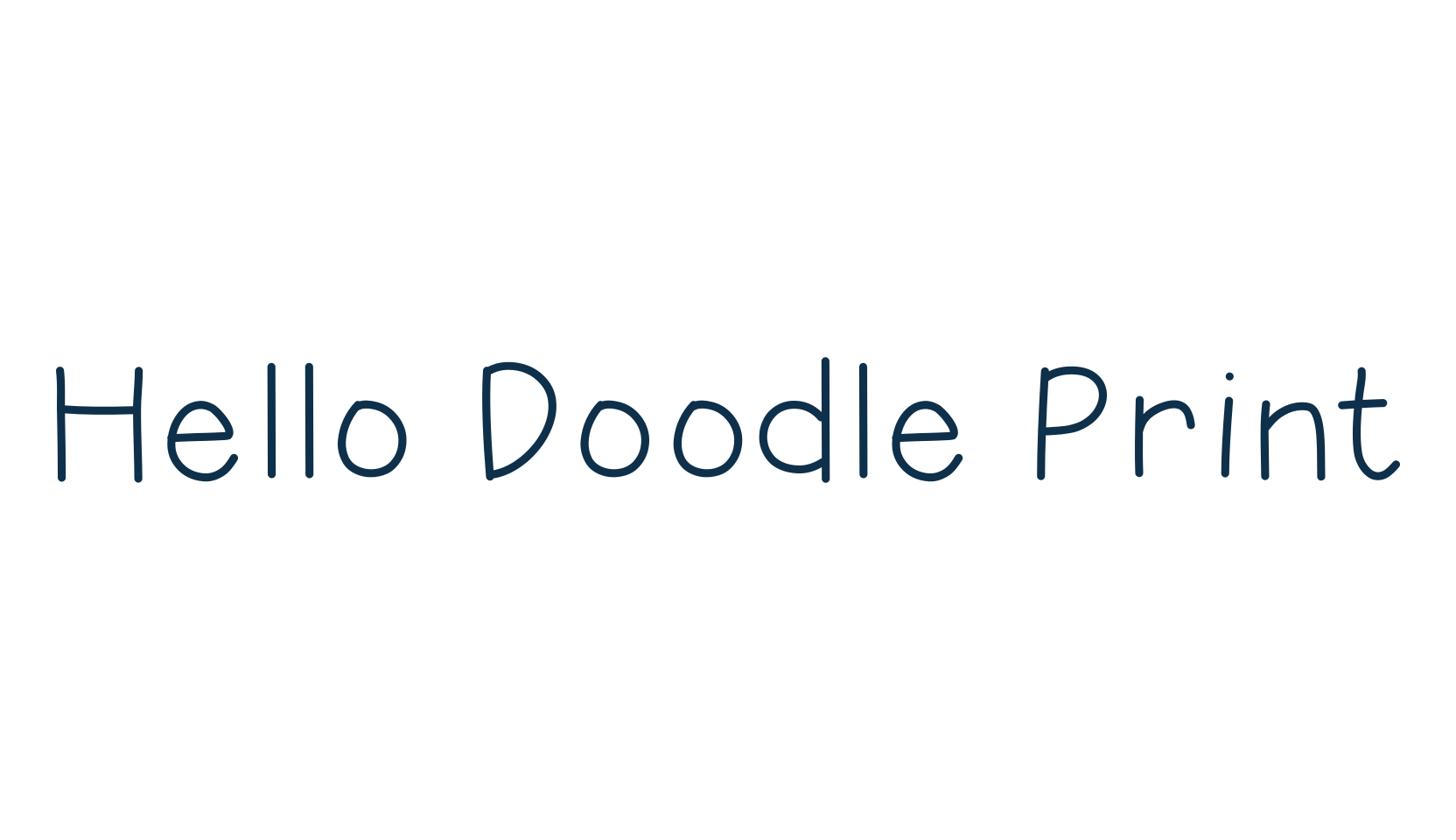 Hello Doodle Print, script handwritten fancy decorative calligraphy font preview
