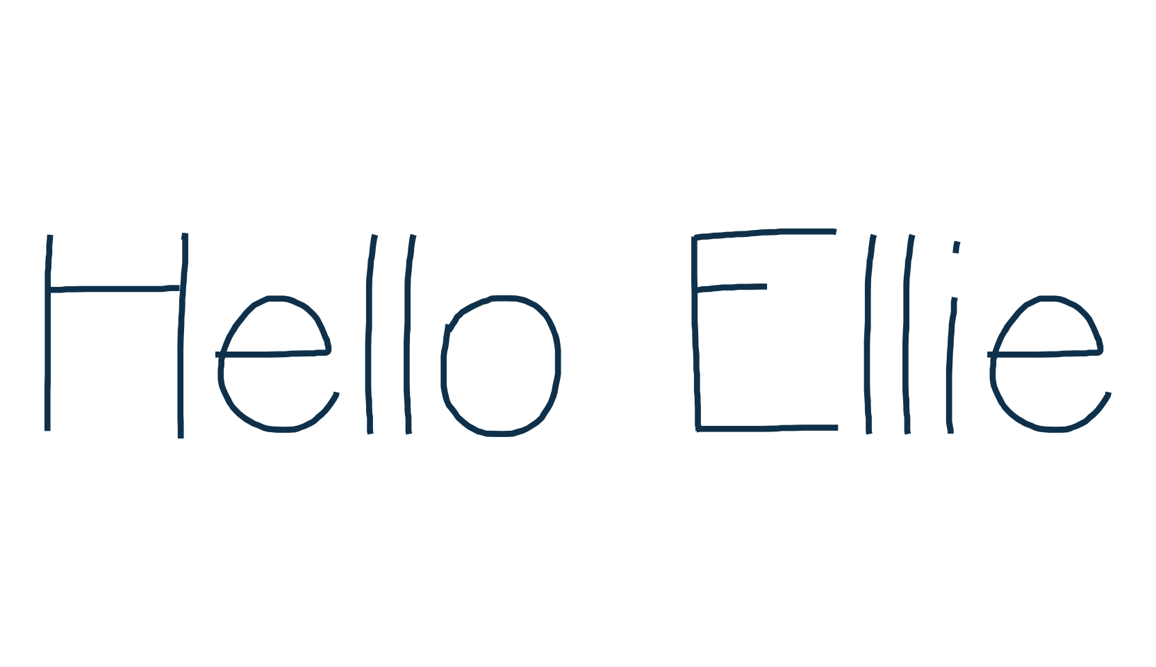 Hello Ellie, handwriting font preview
