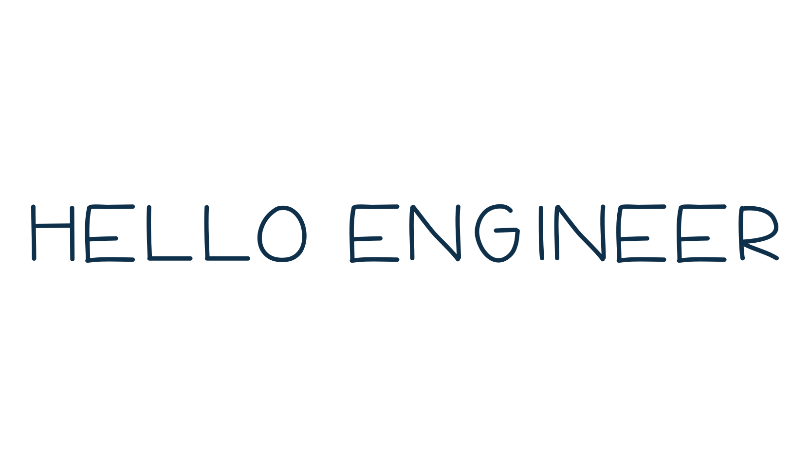 Hello Engineer, handwriting font preview
