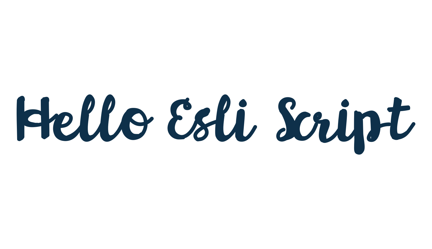 Hello Esli Script, handwriting font preview