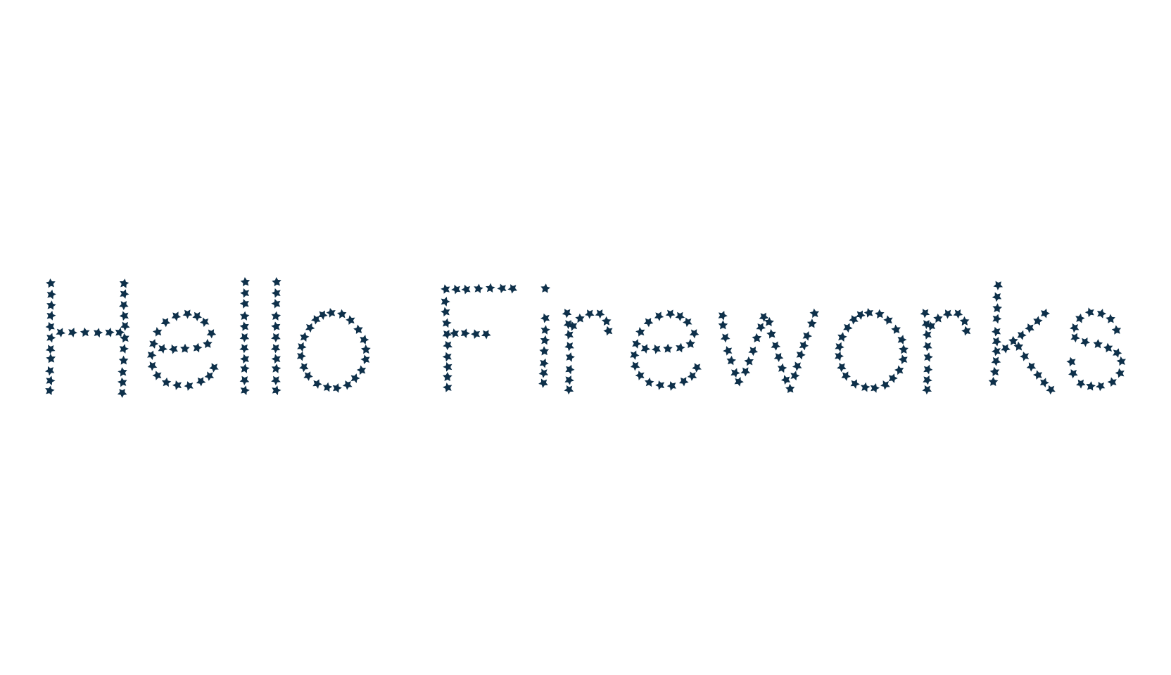 Hello Fireworks, fancy decorative font preview