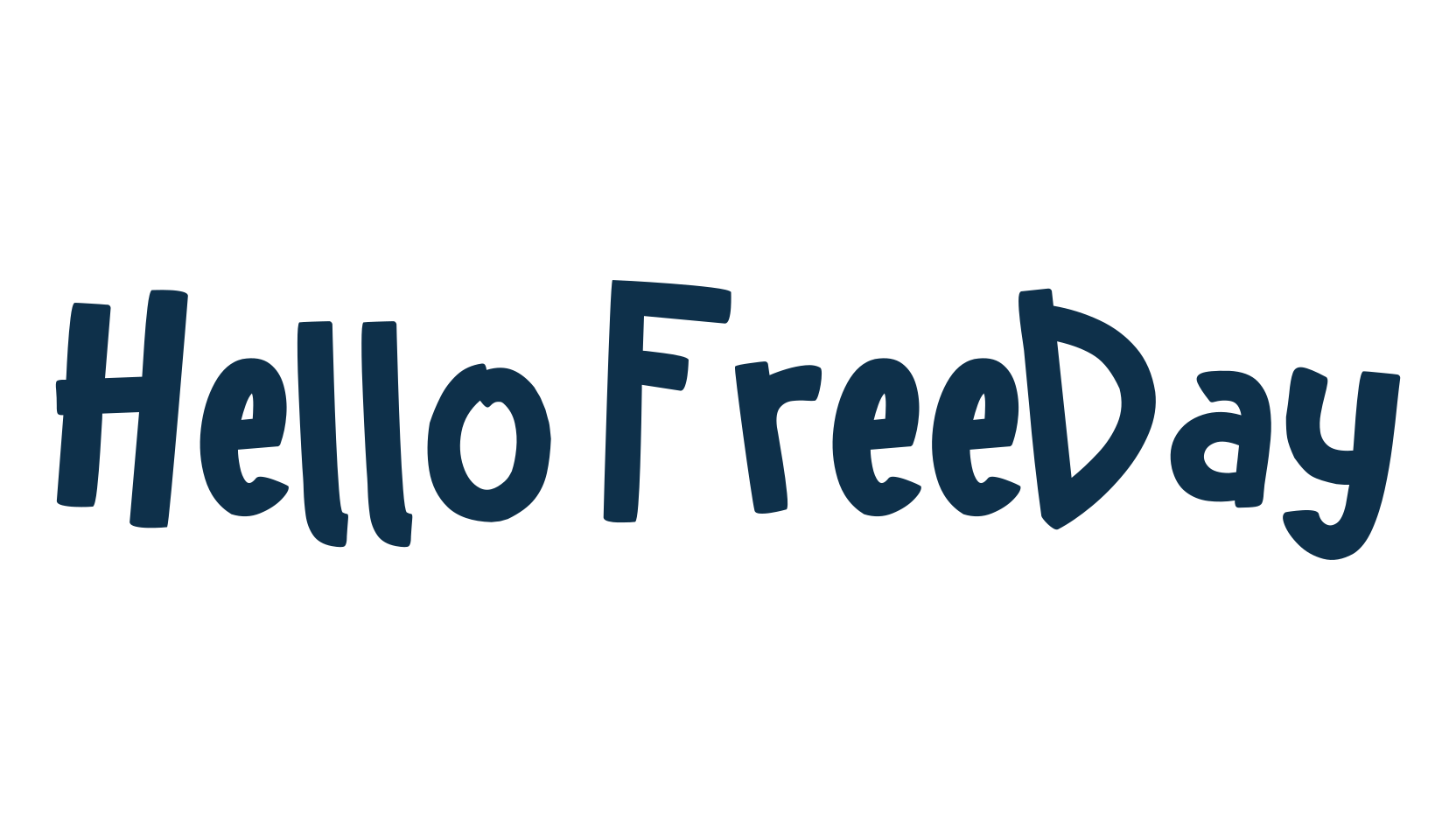 Hello FreeDay, fancy cartoon decorative font preview