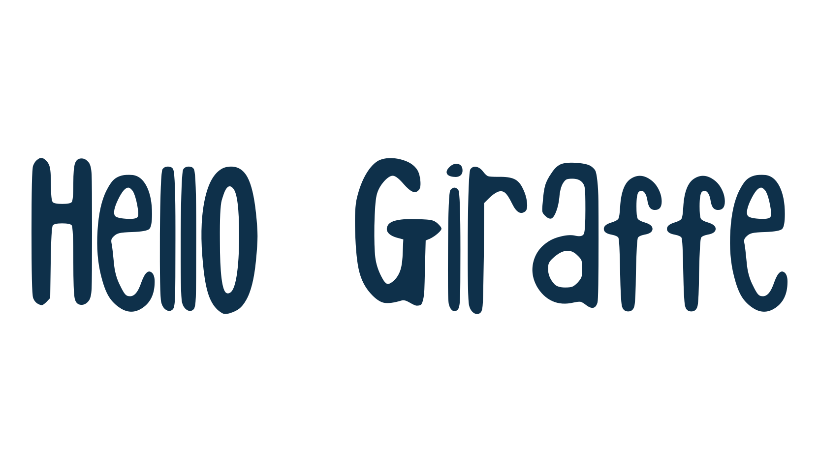 Hello Giraffe (hellogiraffe), handwriting font preview
