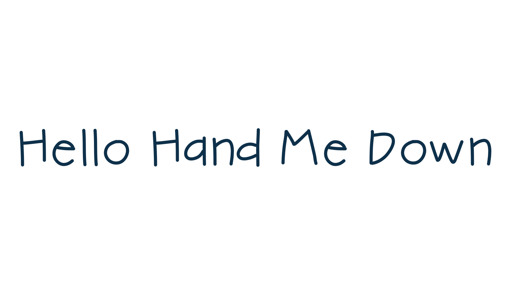 Hello Hand Me Down, handwriting font preview