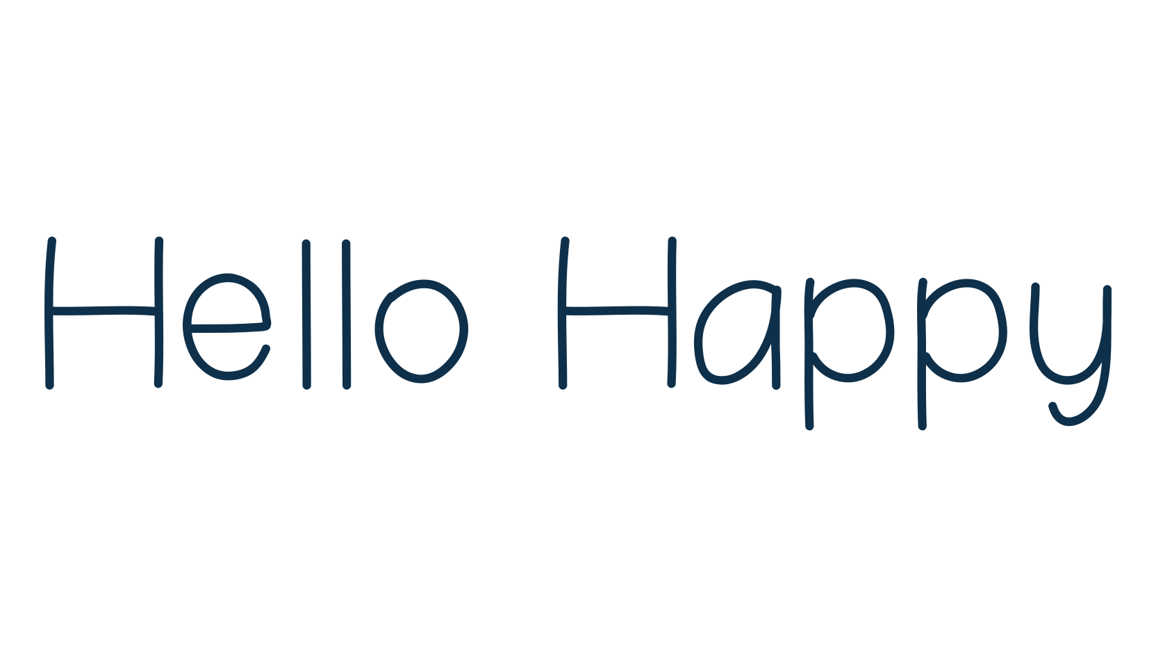 Hello Happy, handwriting font preview