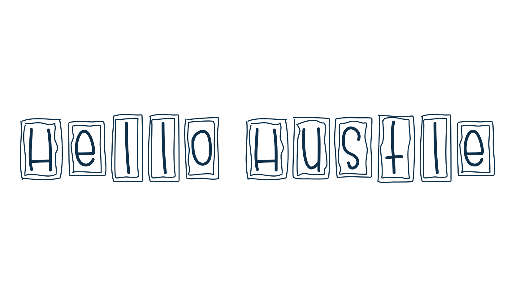 Hello Hustle, decorative font preview