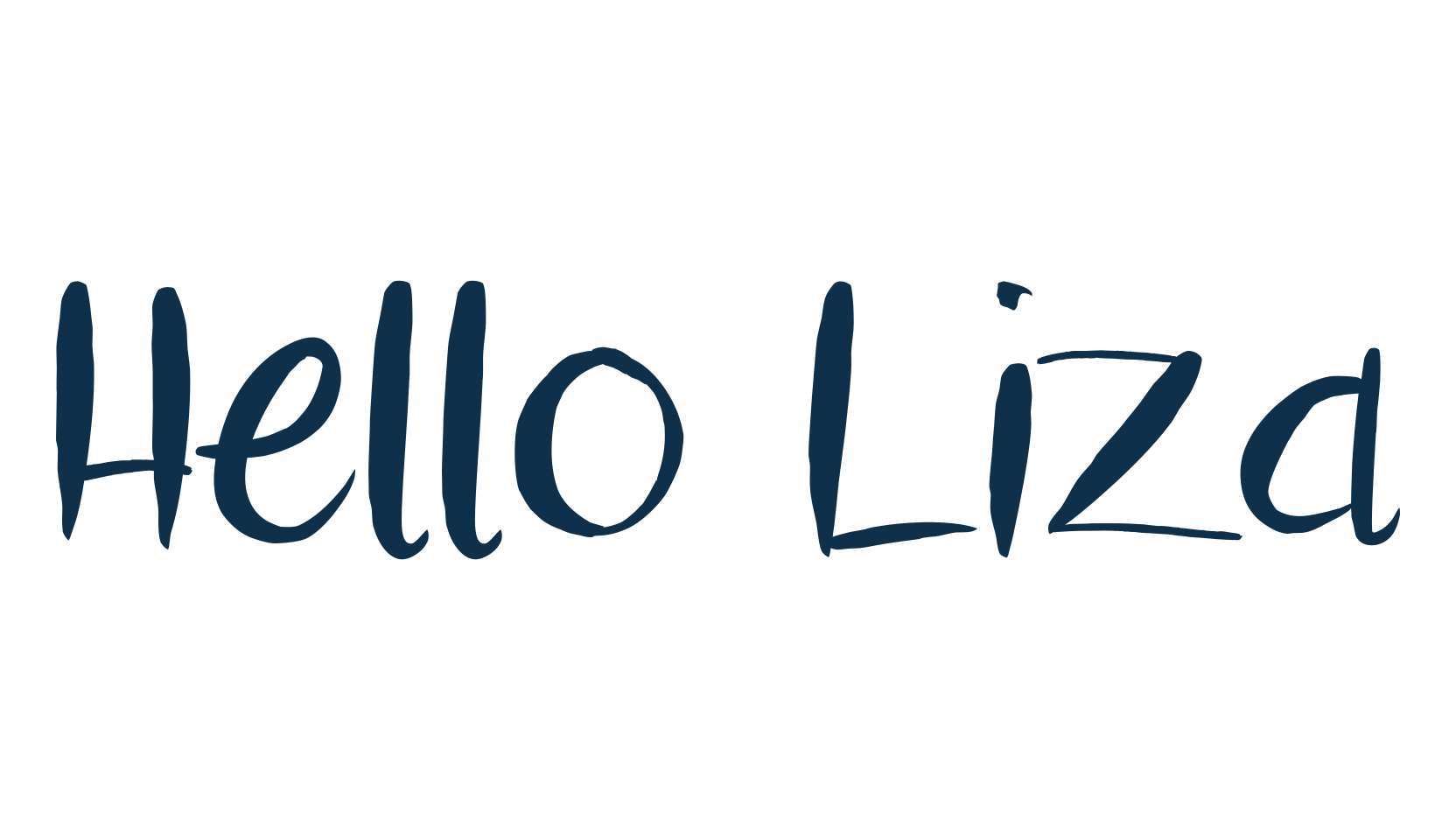 Hello Liza, fancy decorative font preview