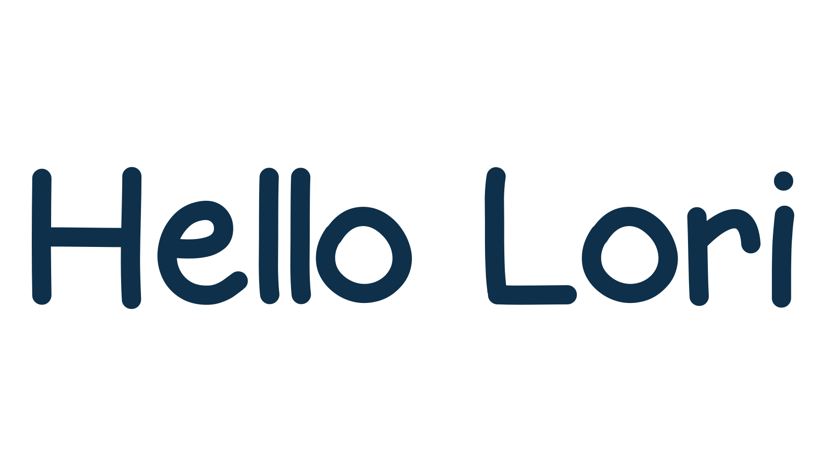 Hello Lori, handwriting font preview