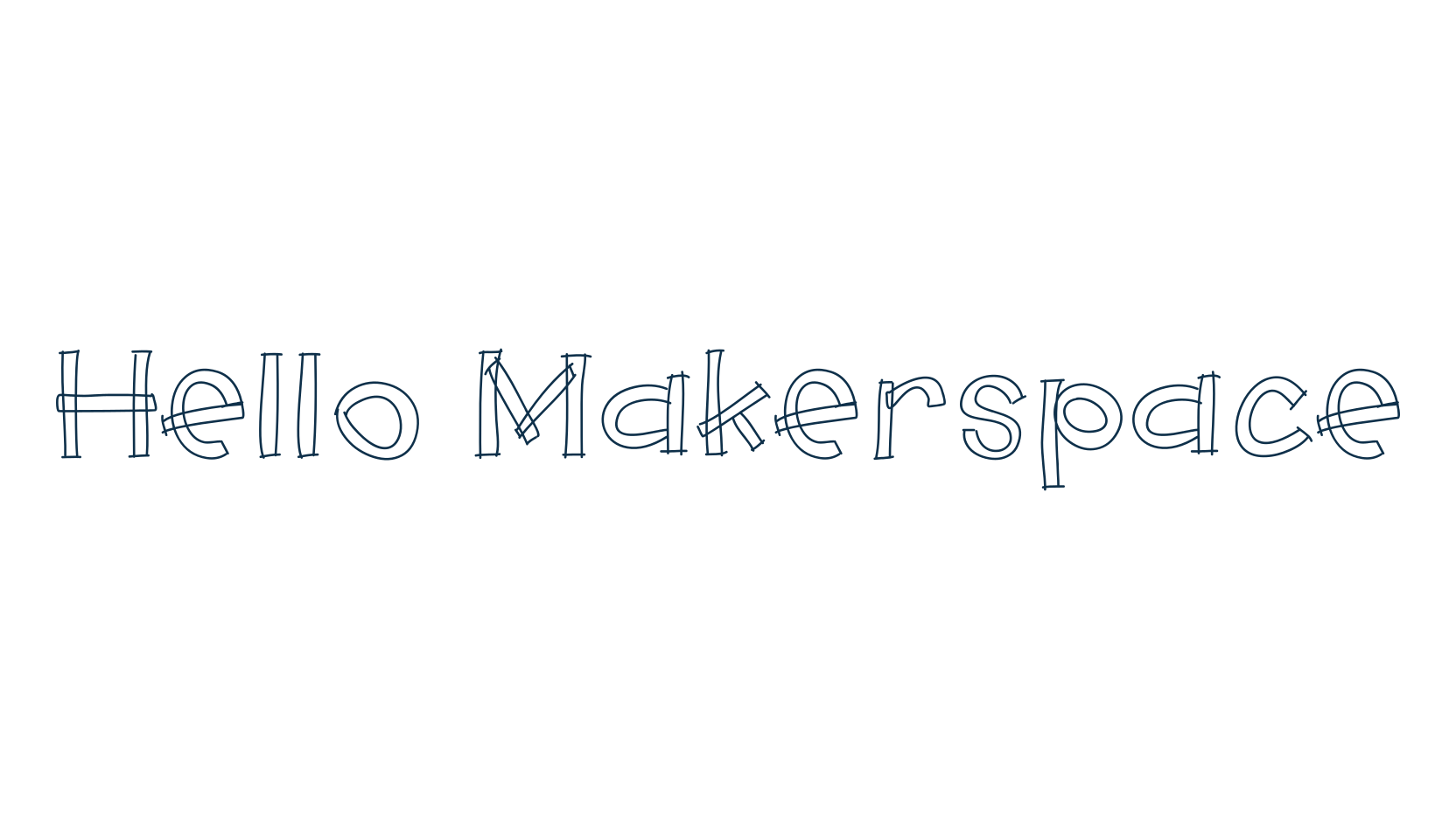 Hello Makerspace, various font preview