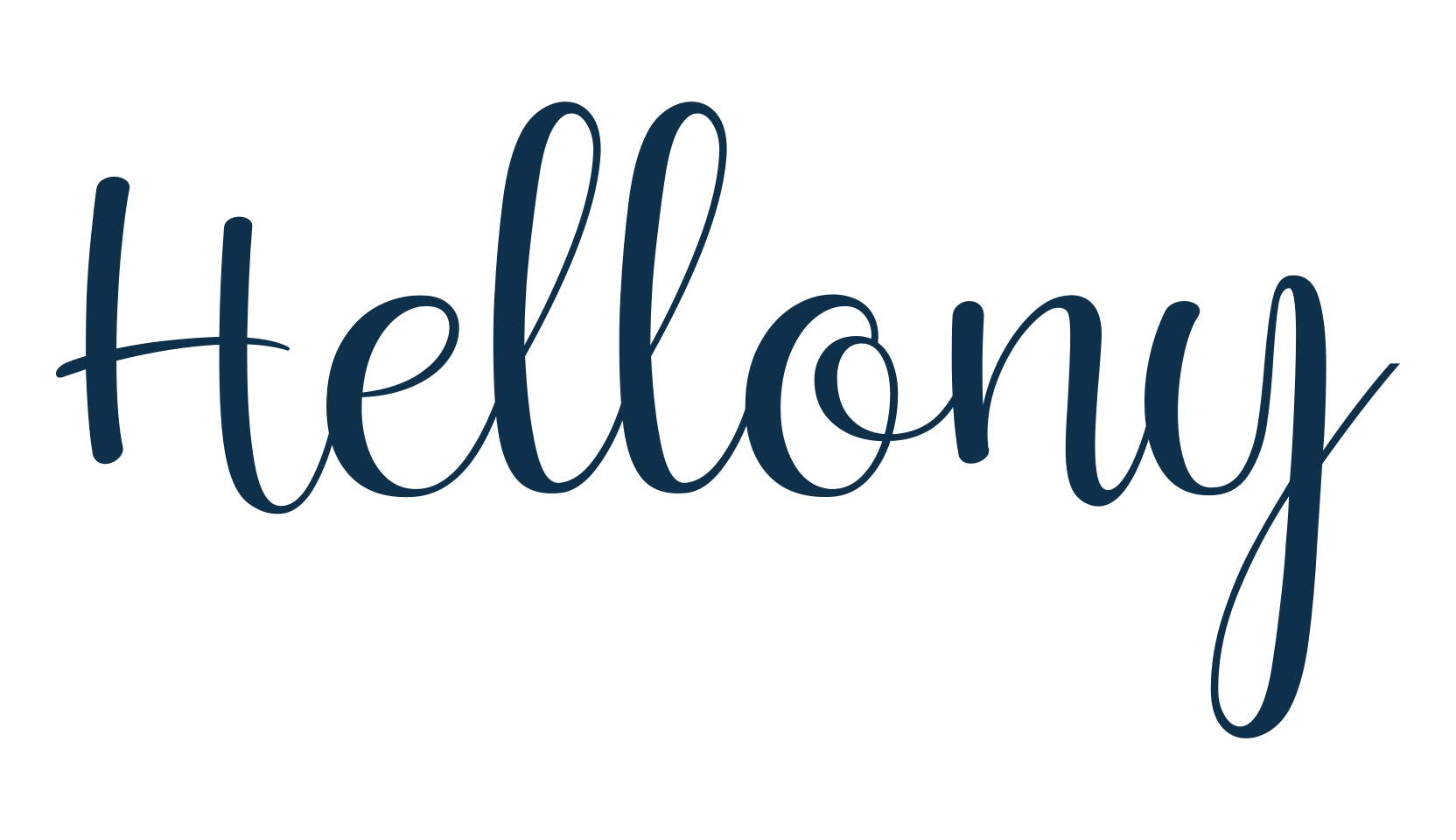 Hellony, calligraphy font preview