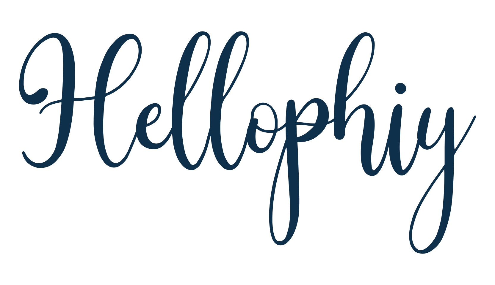 Hellophiy, script calligraphy fancy decorative font preview