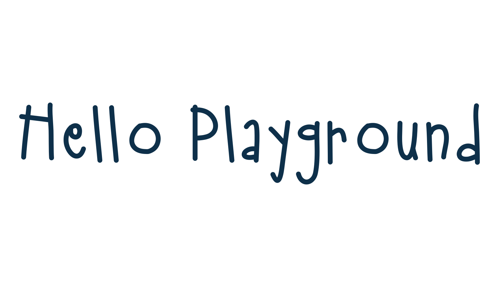 Hello Playground, handwriting font preview
