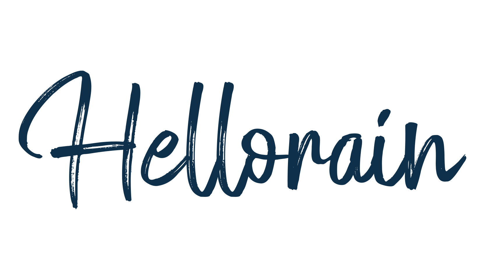 Hellorain, brush font preview