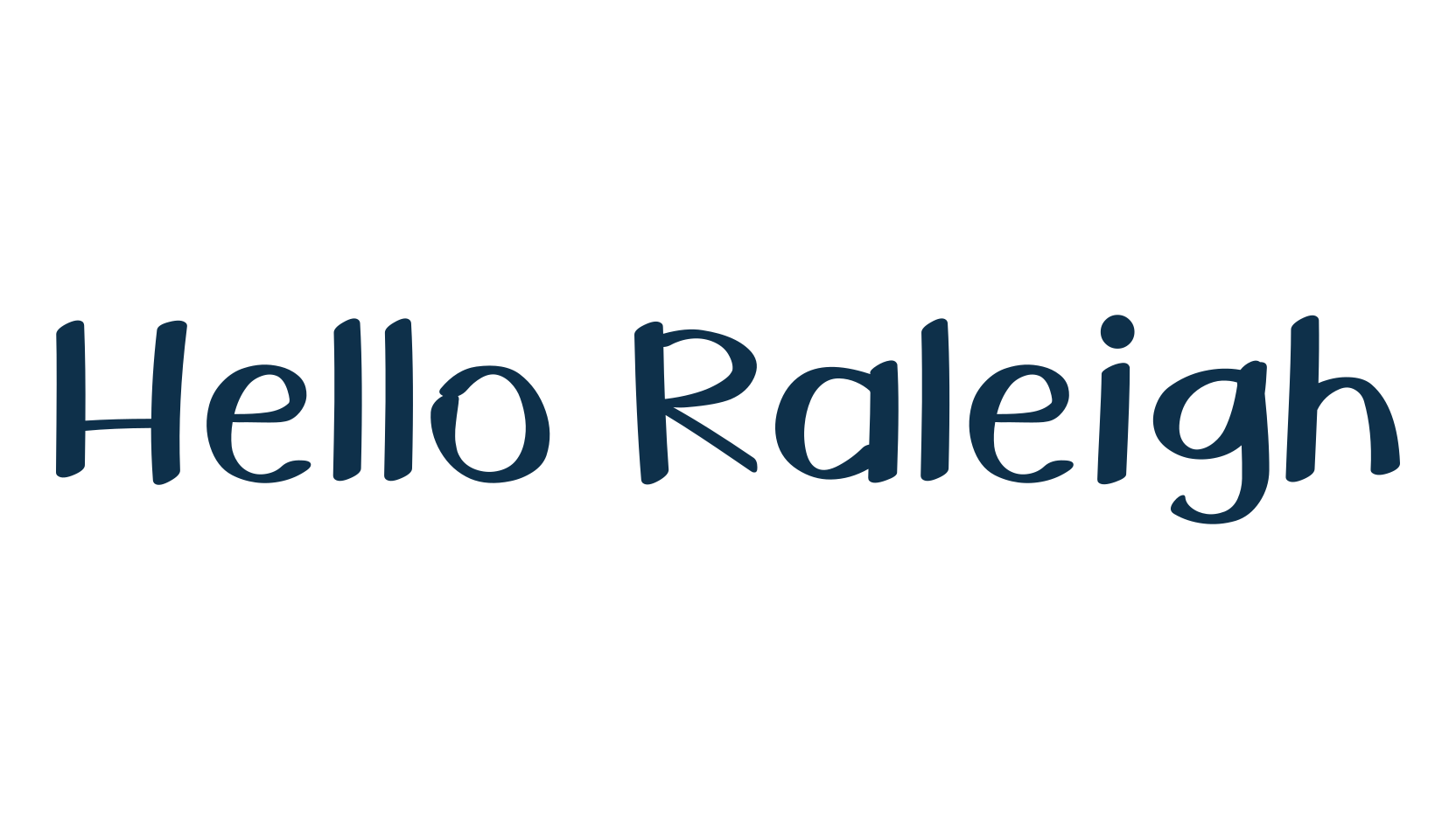 Hello Raleigh, handwriting font preview