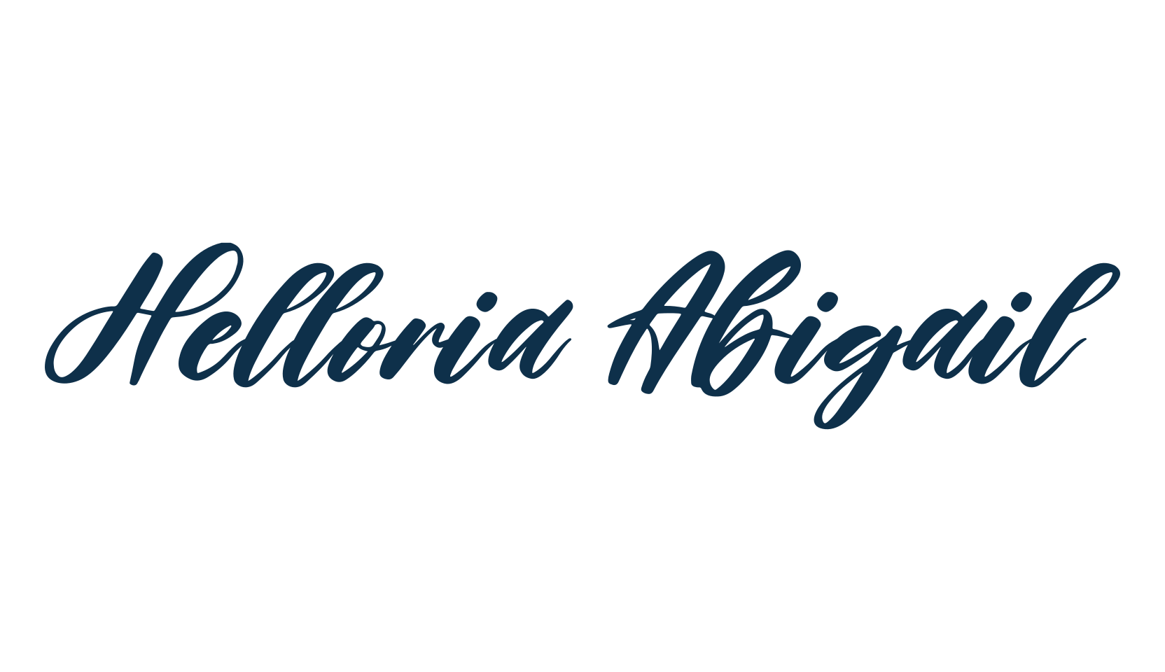 Helloria Abigail, display market font preview