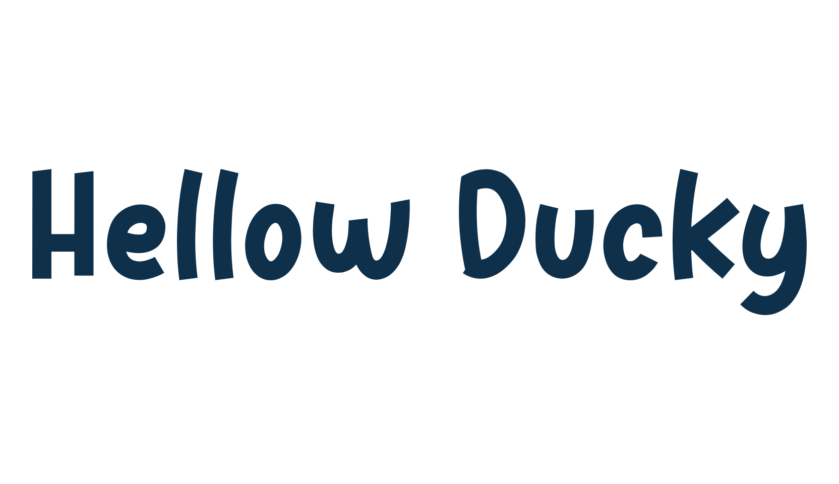 Hellow Ducky, cartoon font preview
