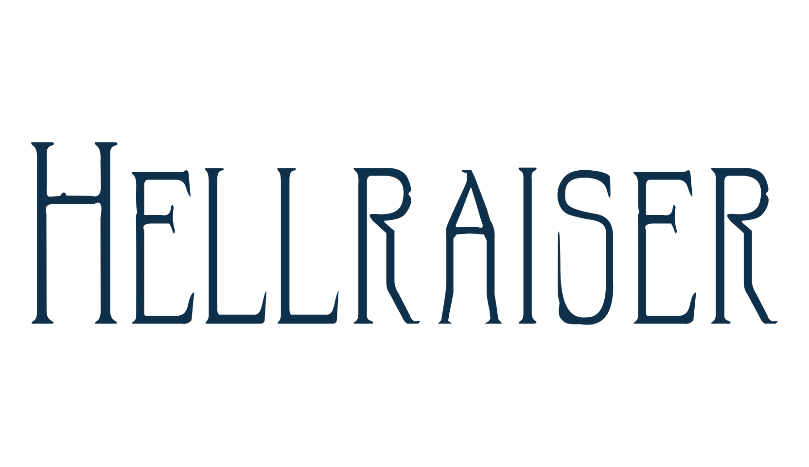 Hellraiser, modern font preview