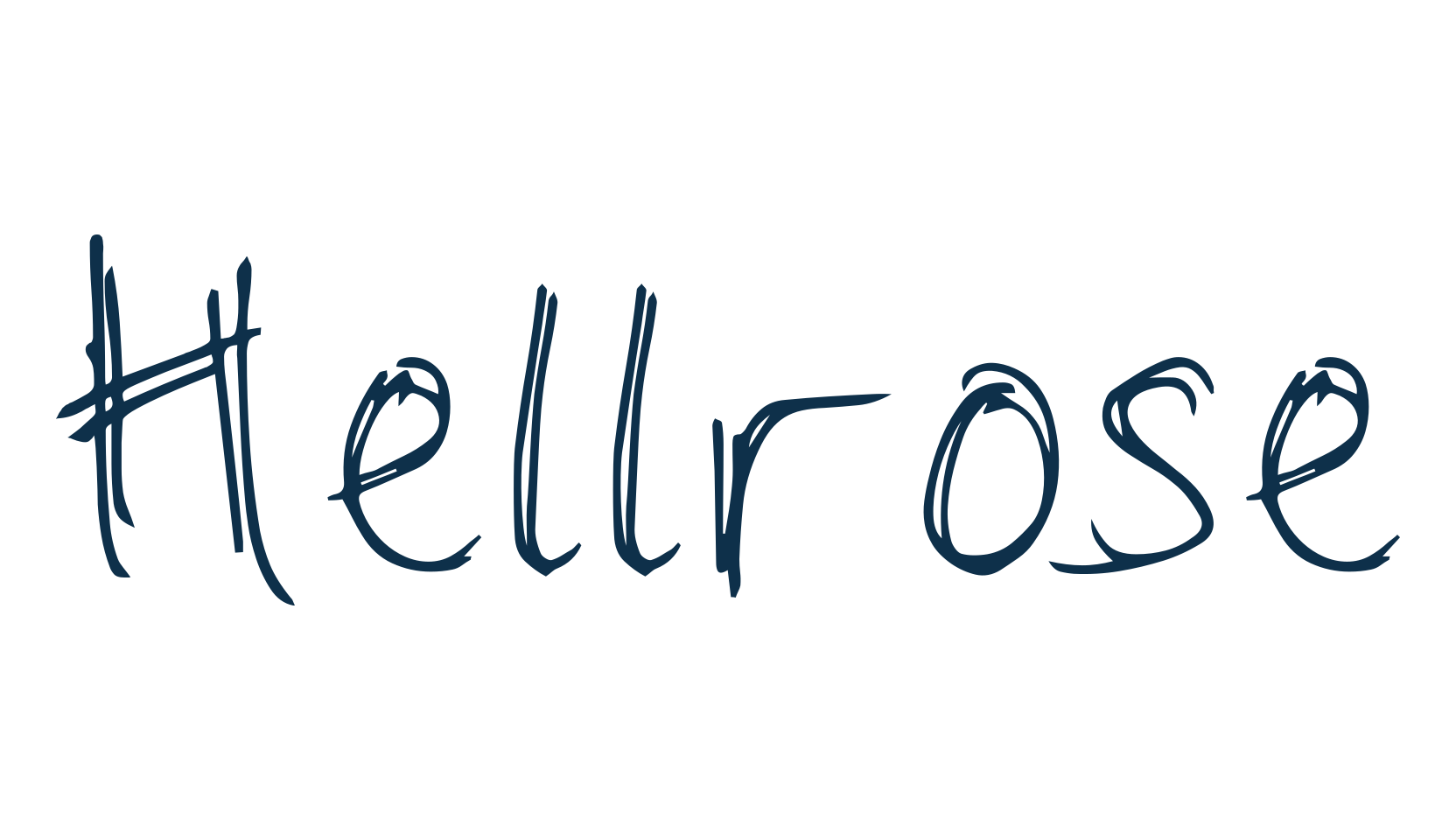 Hellrose, trash font preview