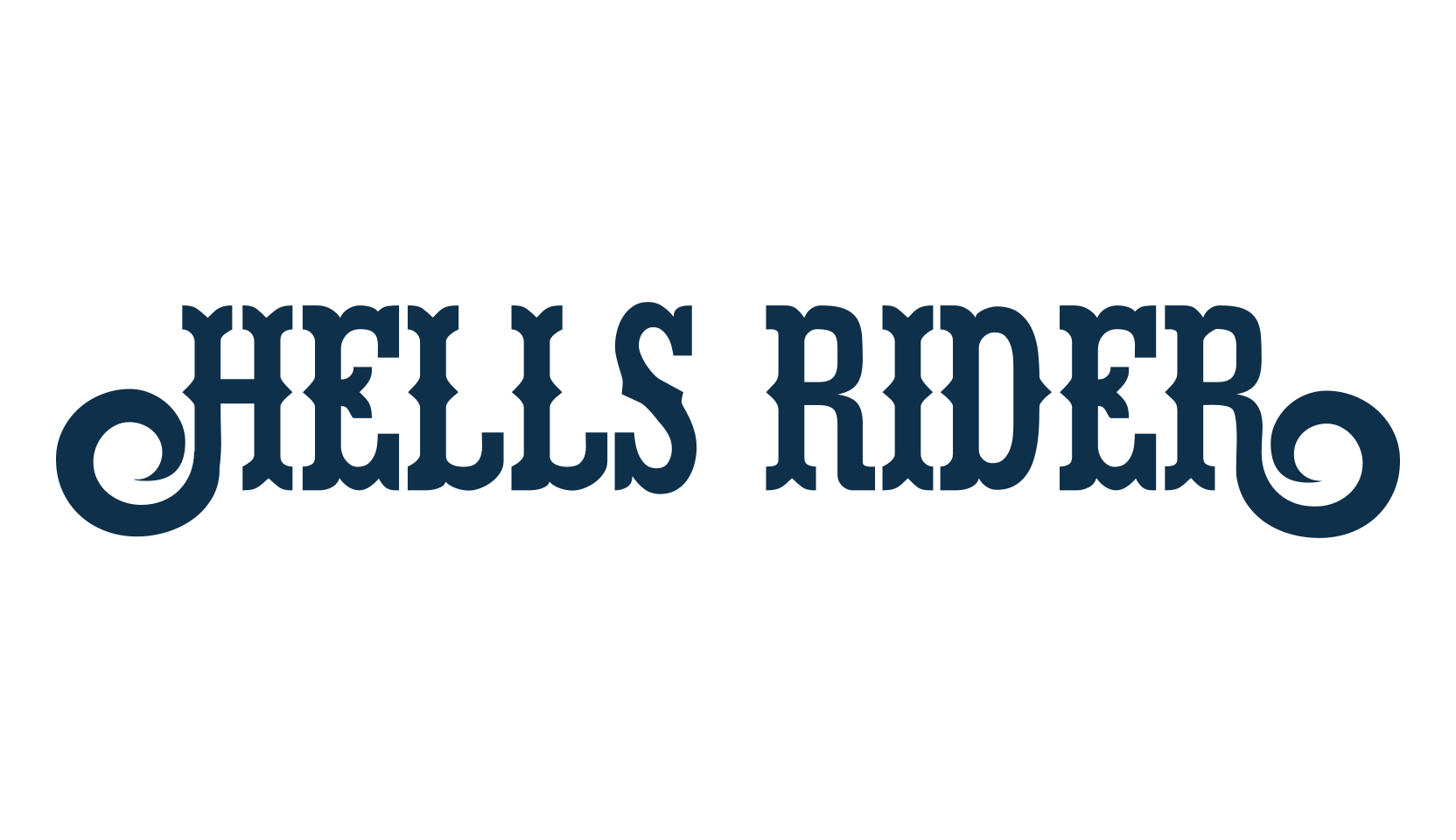 Hells Rider, fancy western decorative font preview
