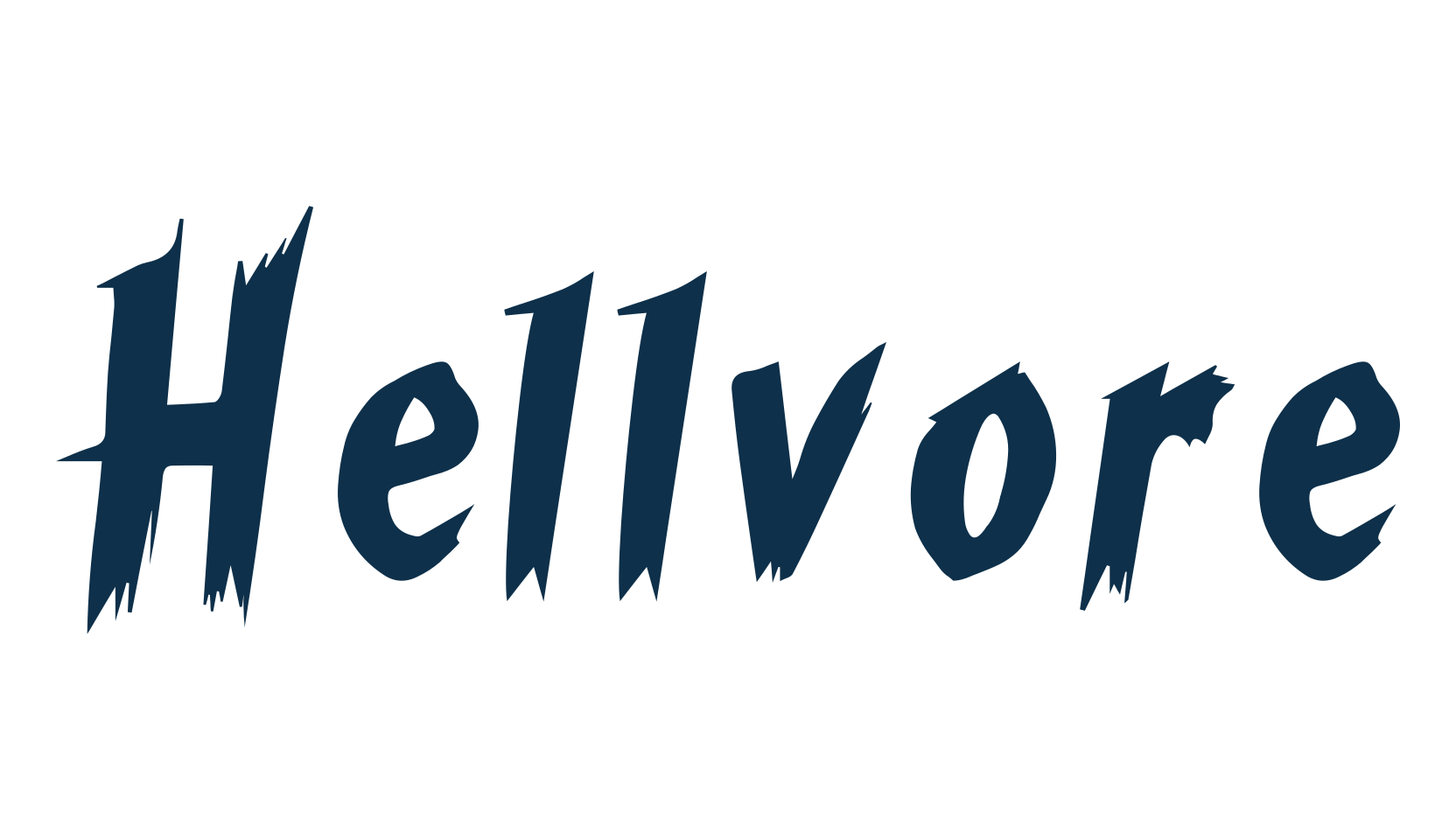 Hellvore, halloween font preview