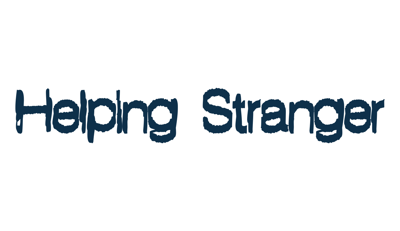 Helping Stranger, eroded font preview