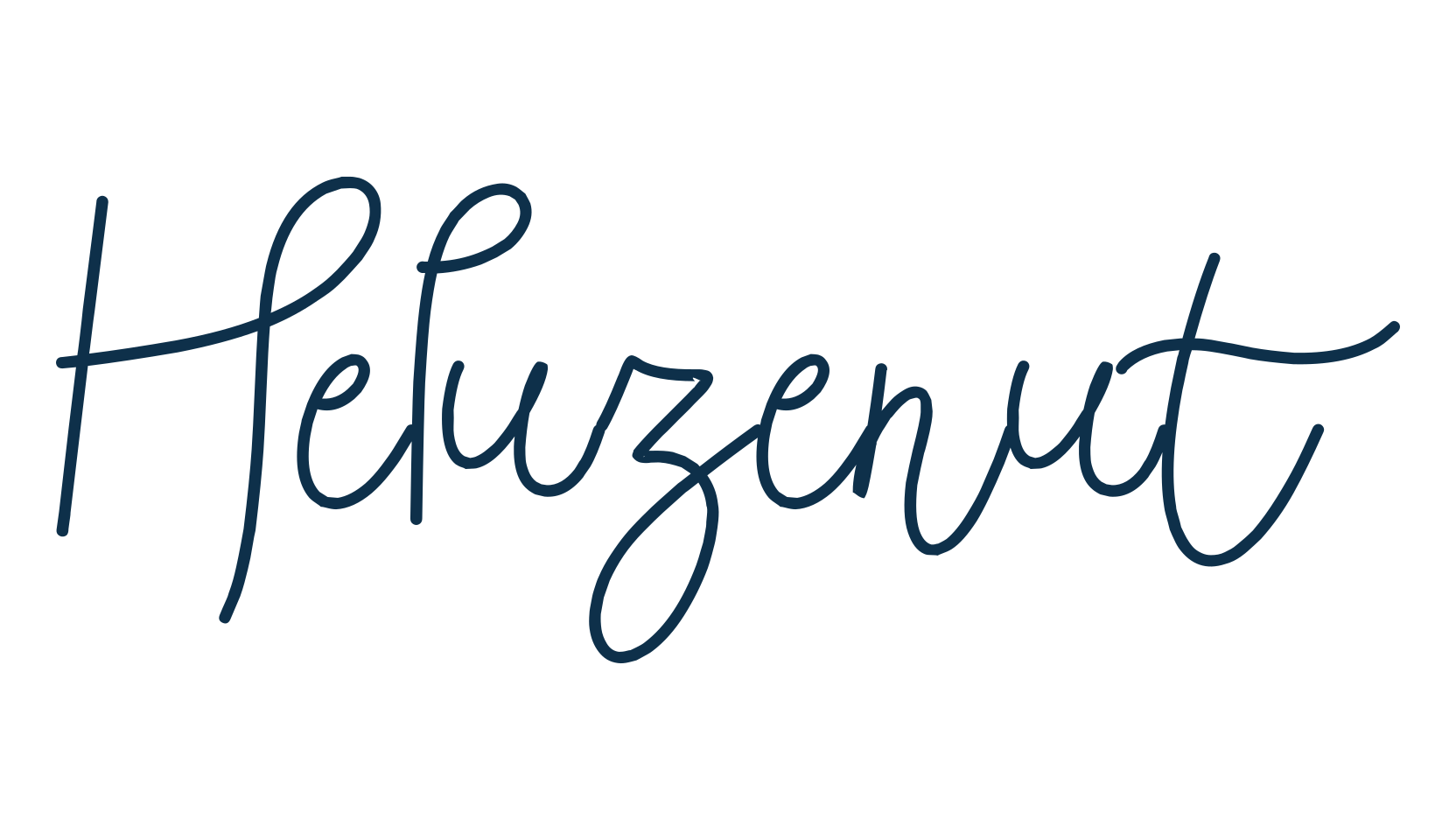Heluzenut, script handwritten fancy decorative calligraphy font preview