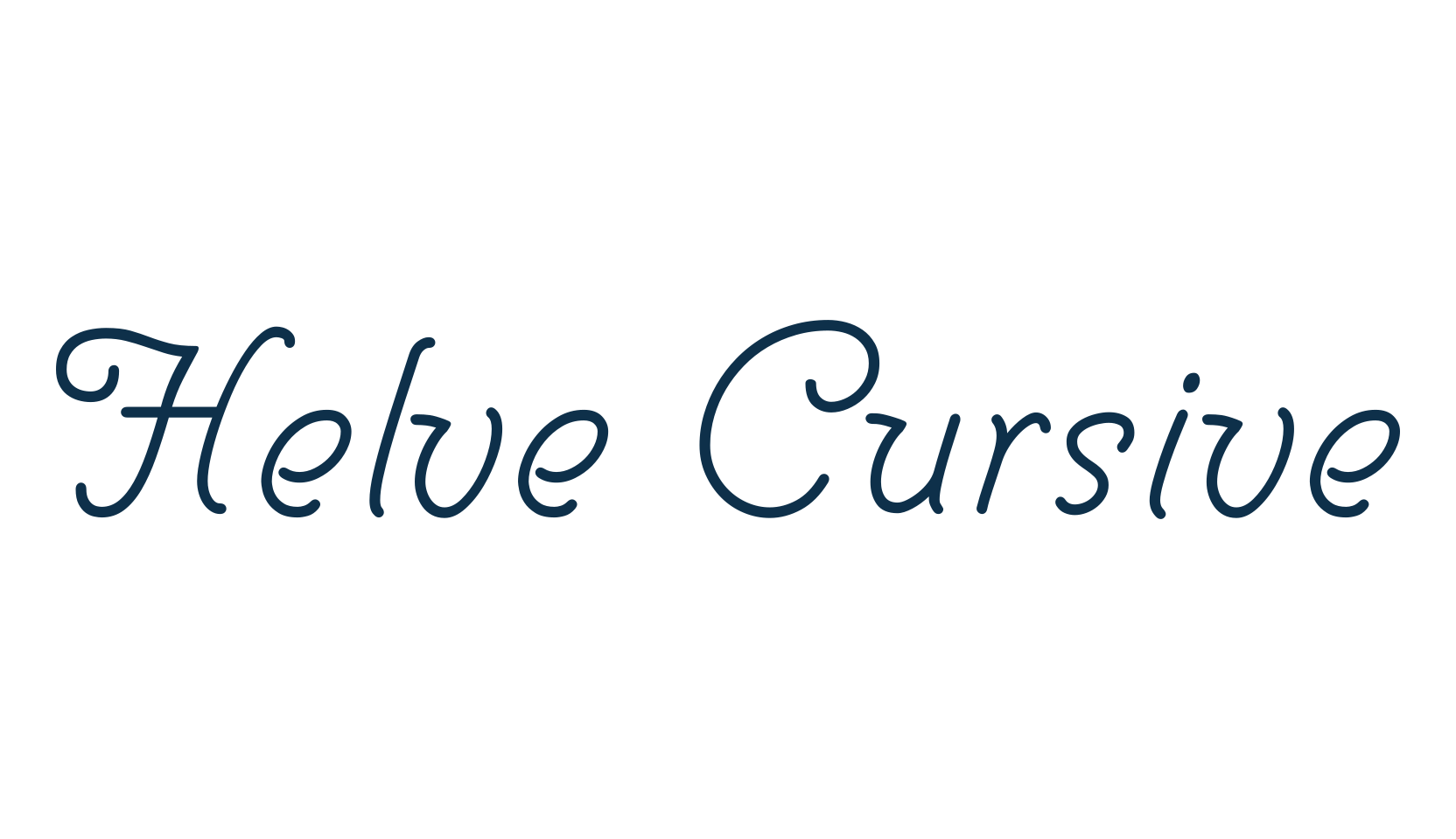 Helve Cursive, fancy various decorative script calligraphy font preview
