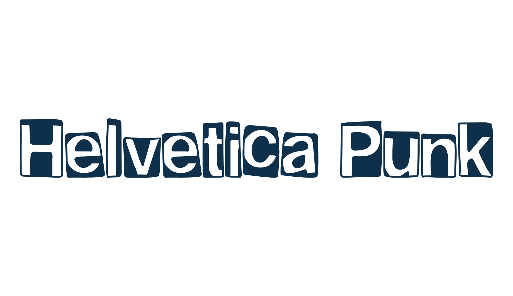 Helvetica Punk, fancy distorted decorative font preview