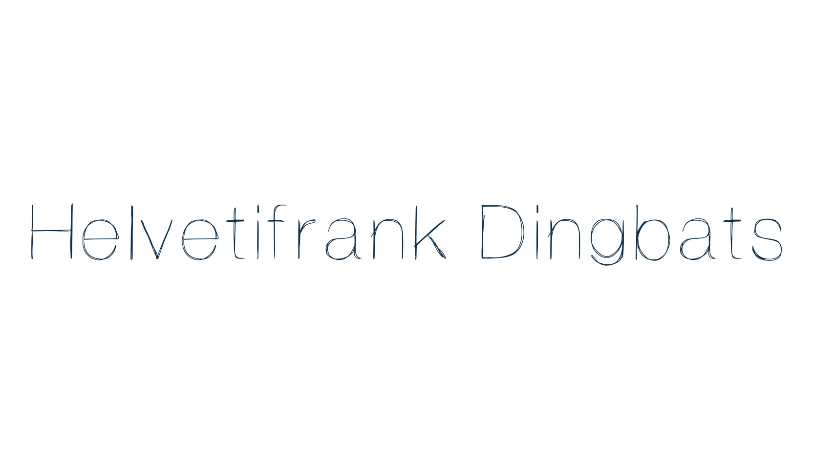 Helvetifrank Dingbats, fancy various decorative script calligraphy font preview