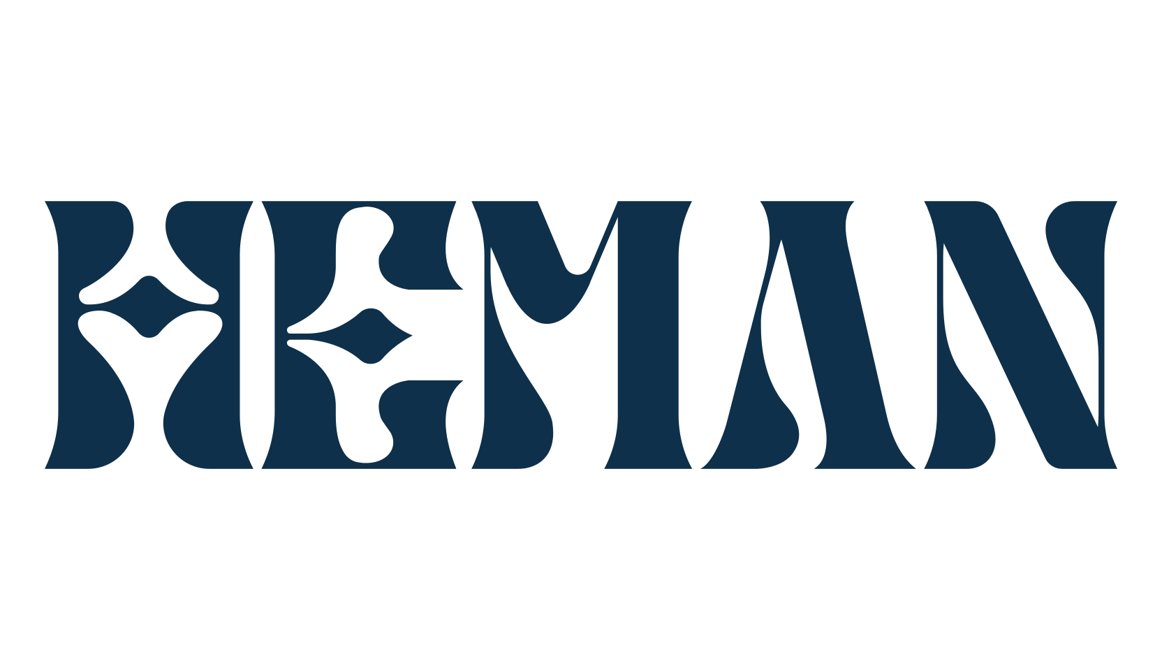 Heman, fancy groovy decorative font preview
