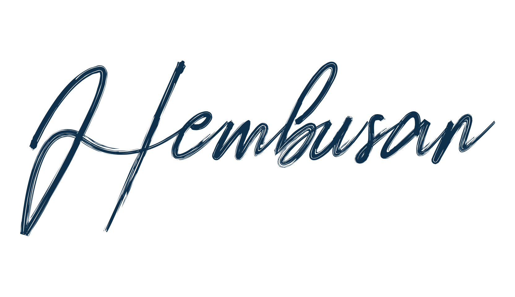 Hembusan, brush font preview