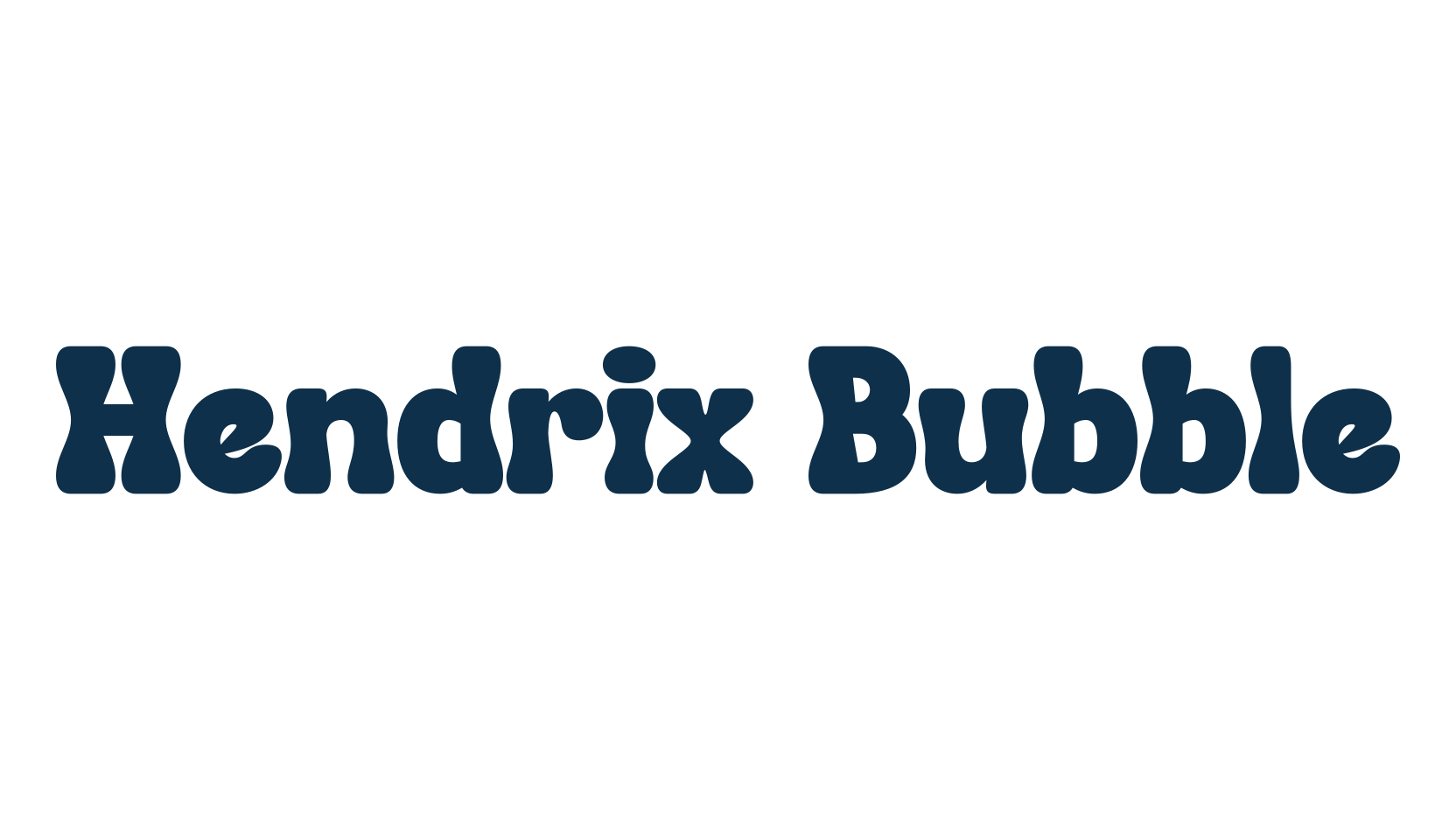 Hendrix Bubble, fancy groovy decorative font preview