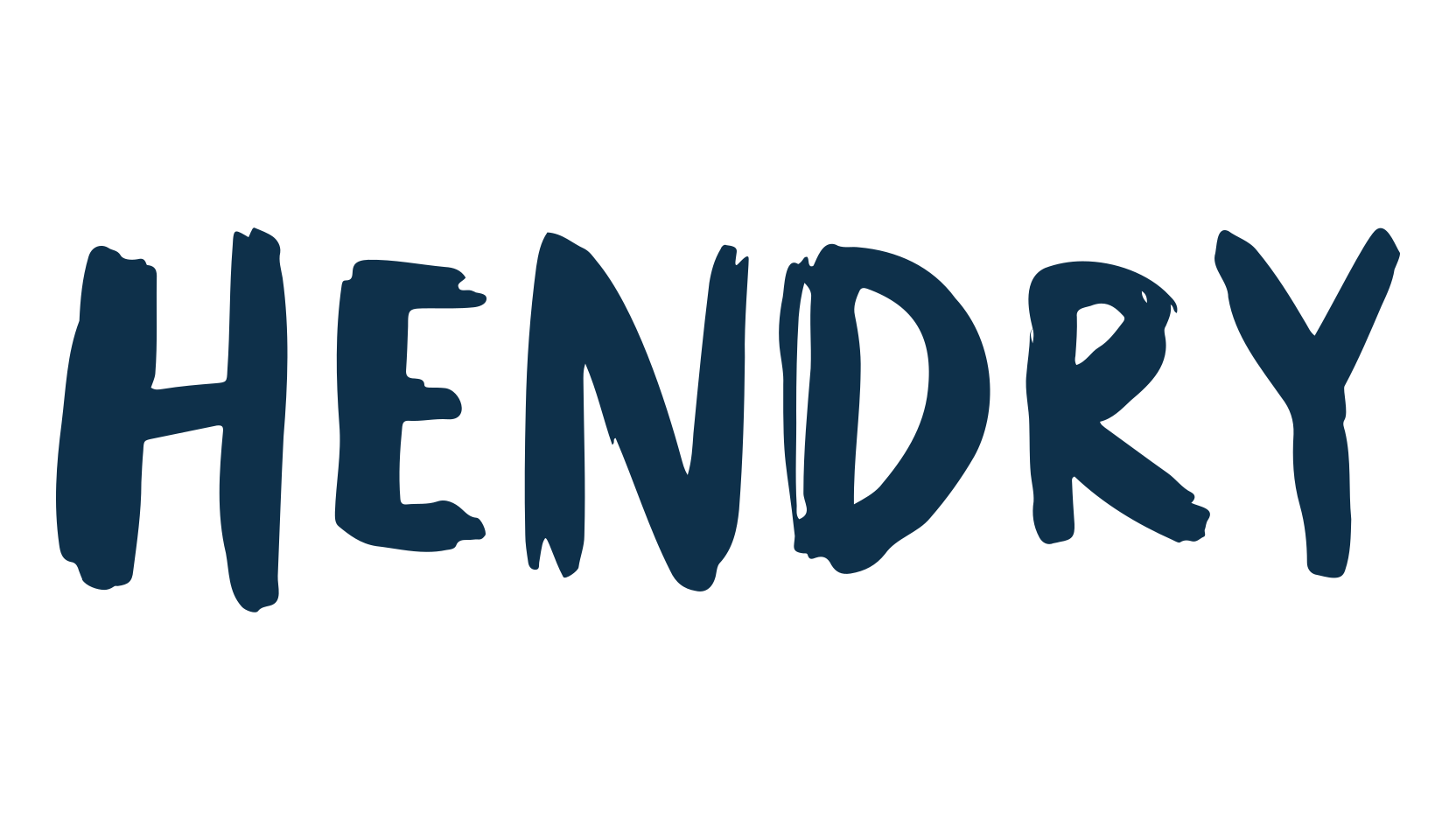 Hendry, script brush fancy decorative calligraphy font preview