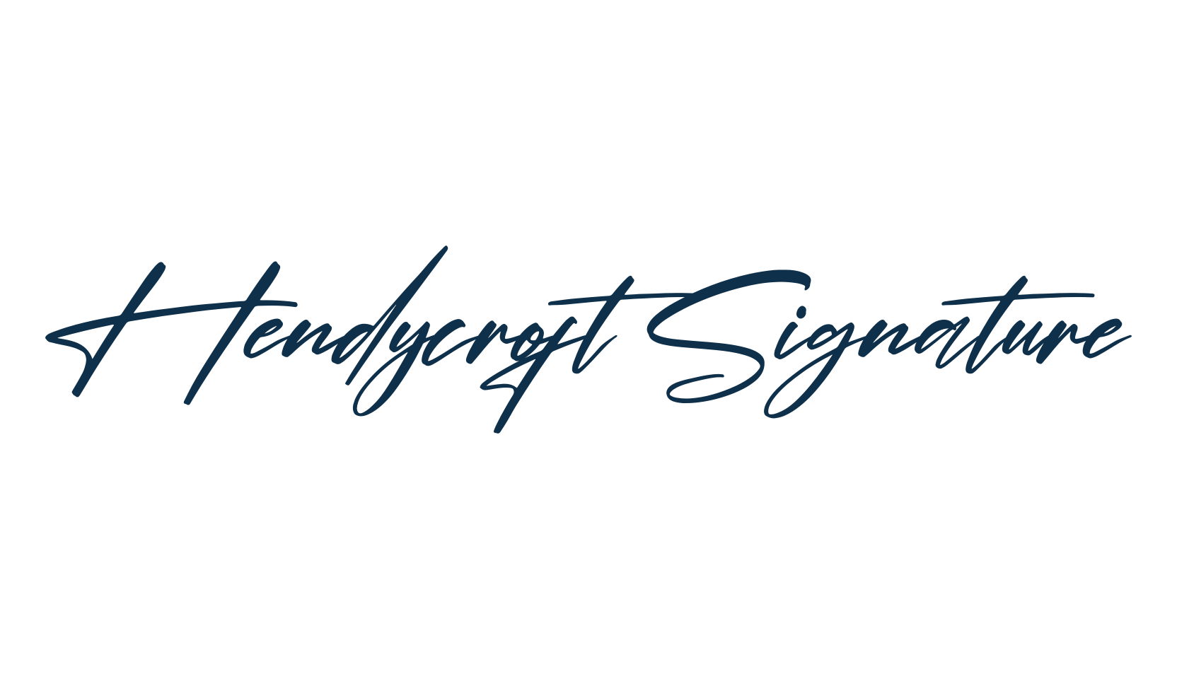 Hendycroft Signature, script handwritten fancy decorative calligraphy font preview