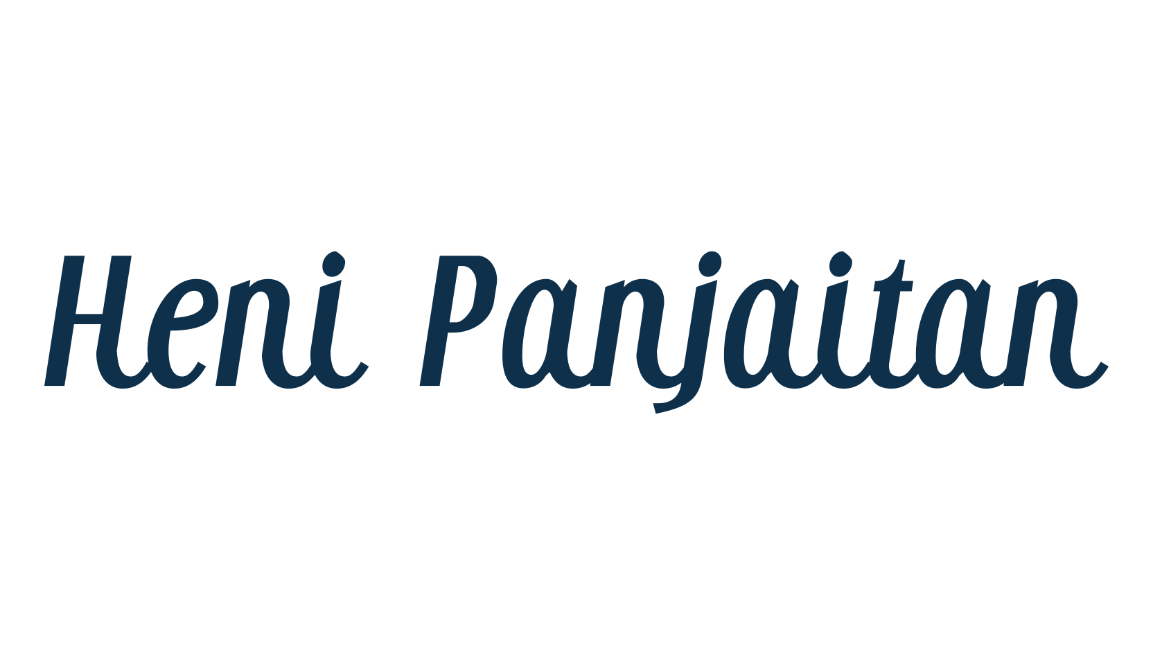 Heni Panjaitan, fancy decorative font preview