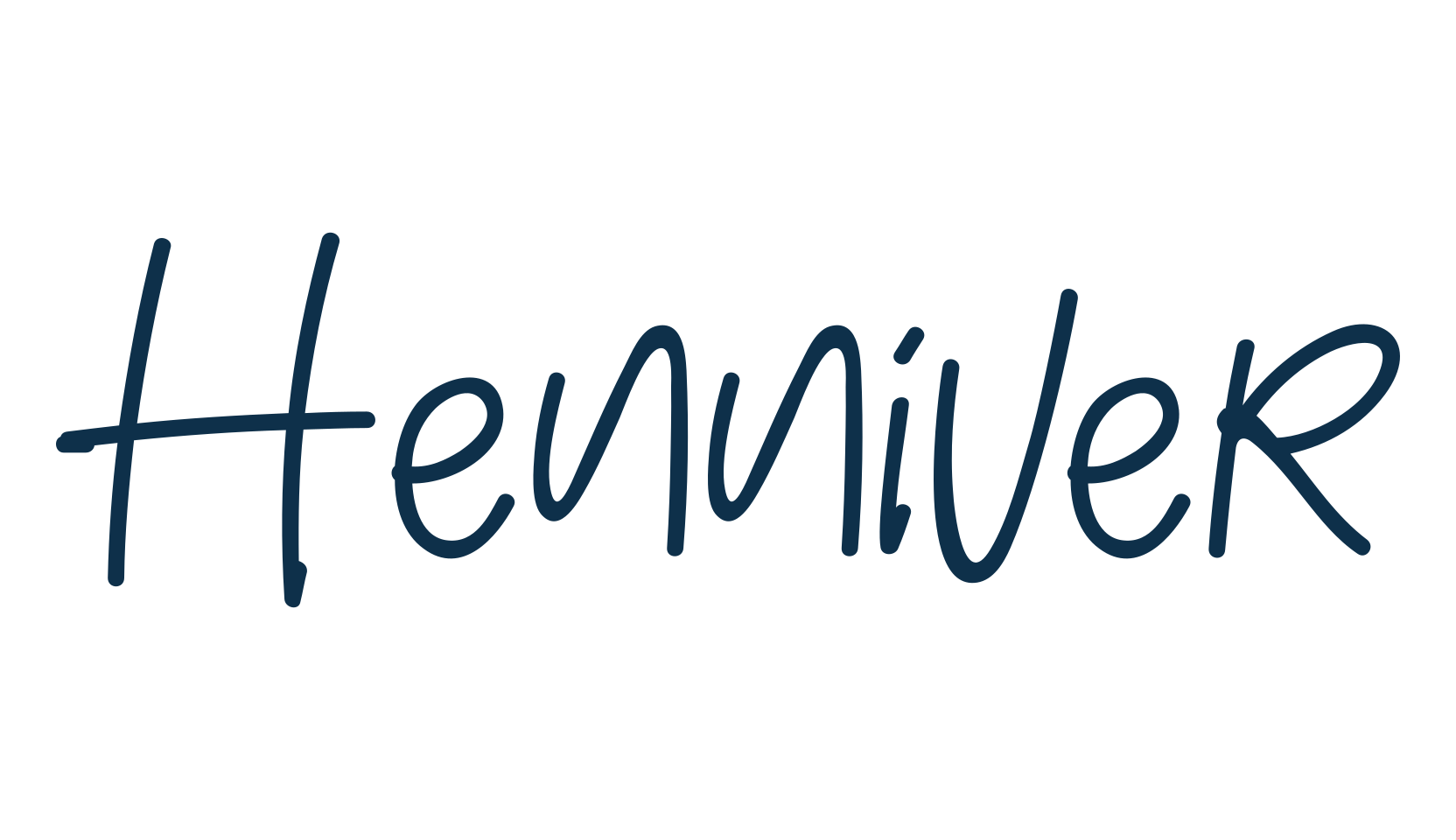 Henniver, handwriting font preview