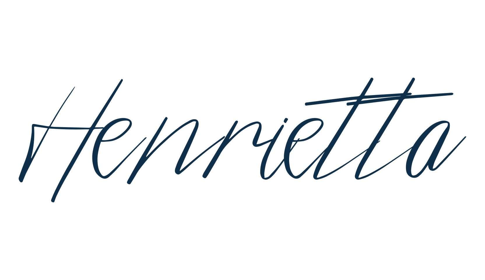 Henrietta, handwriting font preview