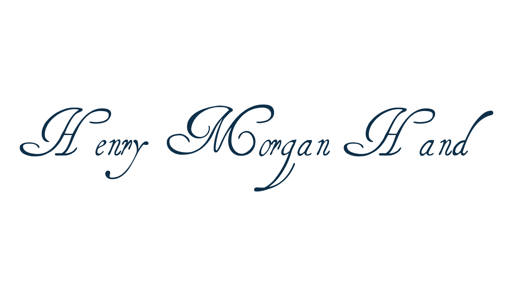 Henry Morgan Hand, calligraphy font preview