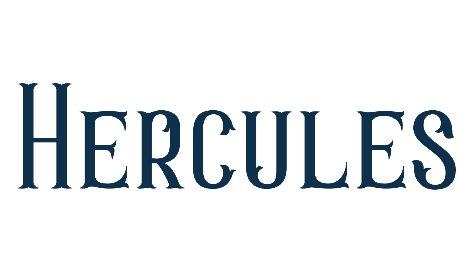 Hercules, retro font preview
