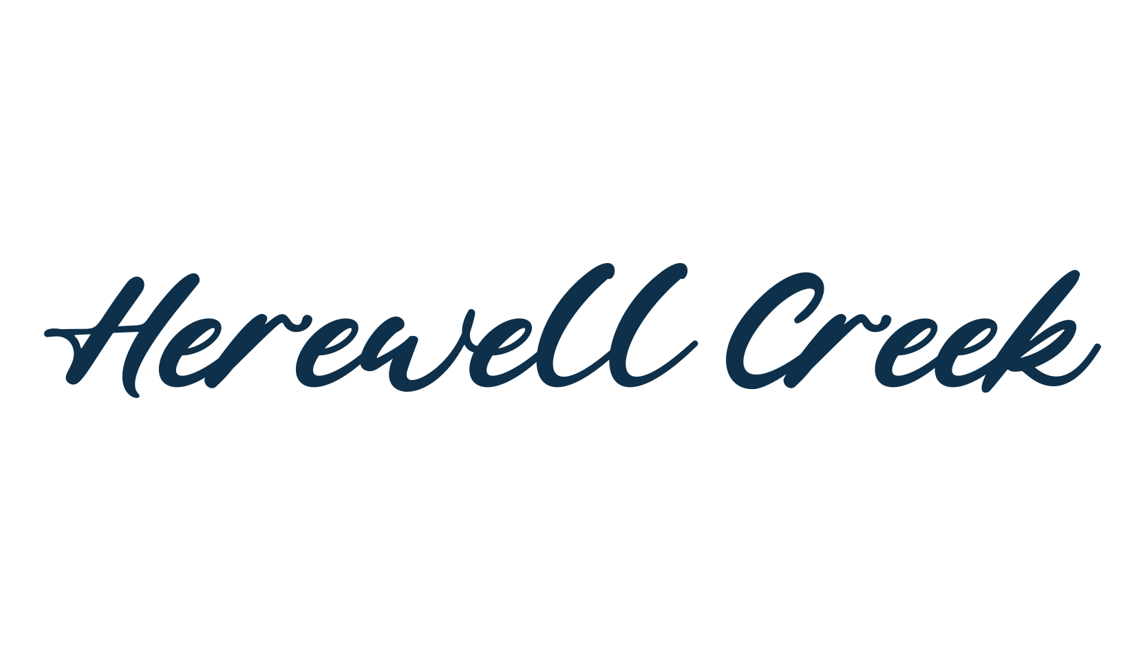 Herewell Creek, script calligraphy fancy decorative font preview