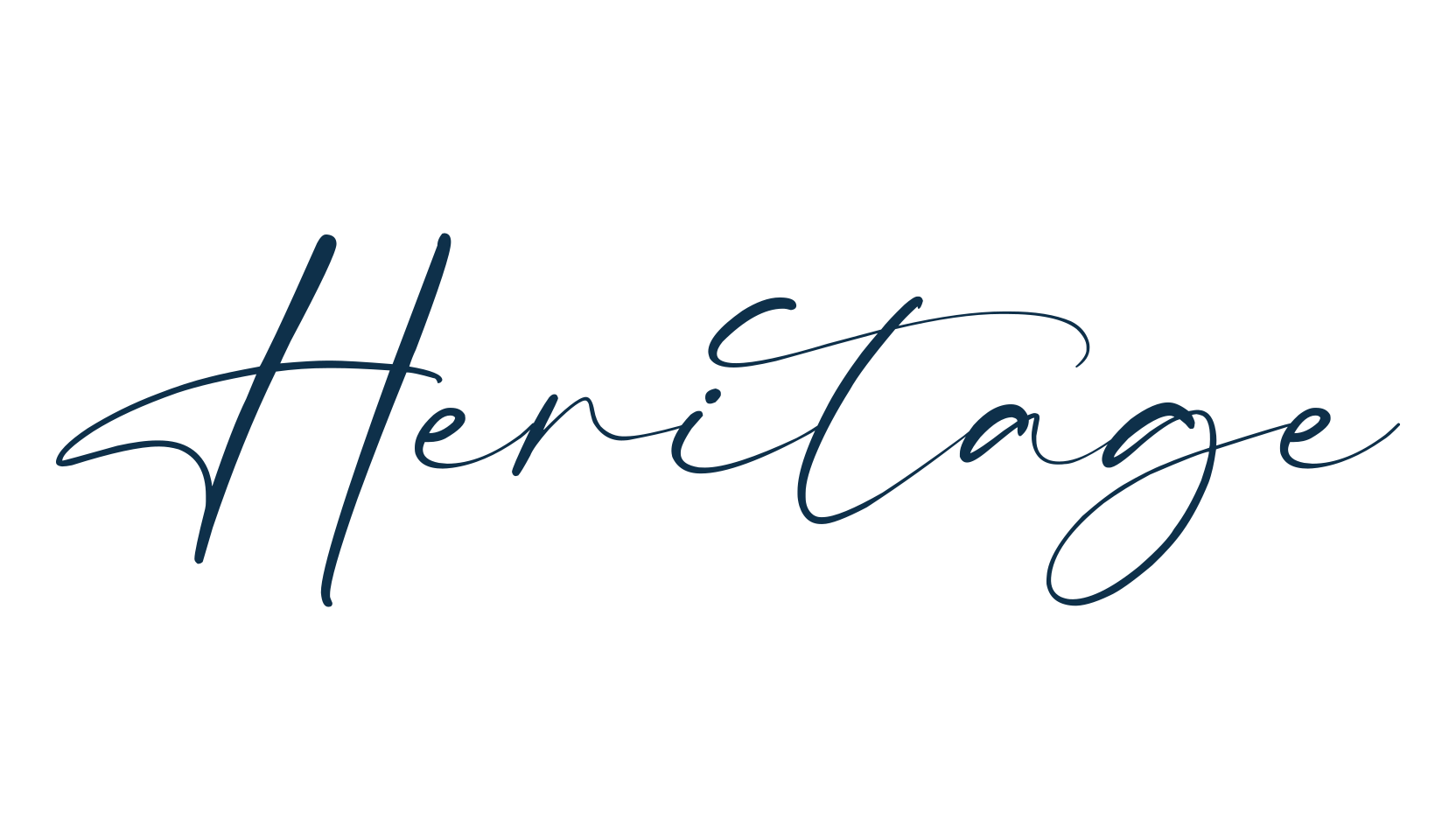 Heritage, script handwritten fancy decorative calligraphy font preview